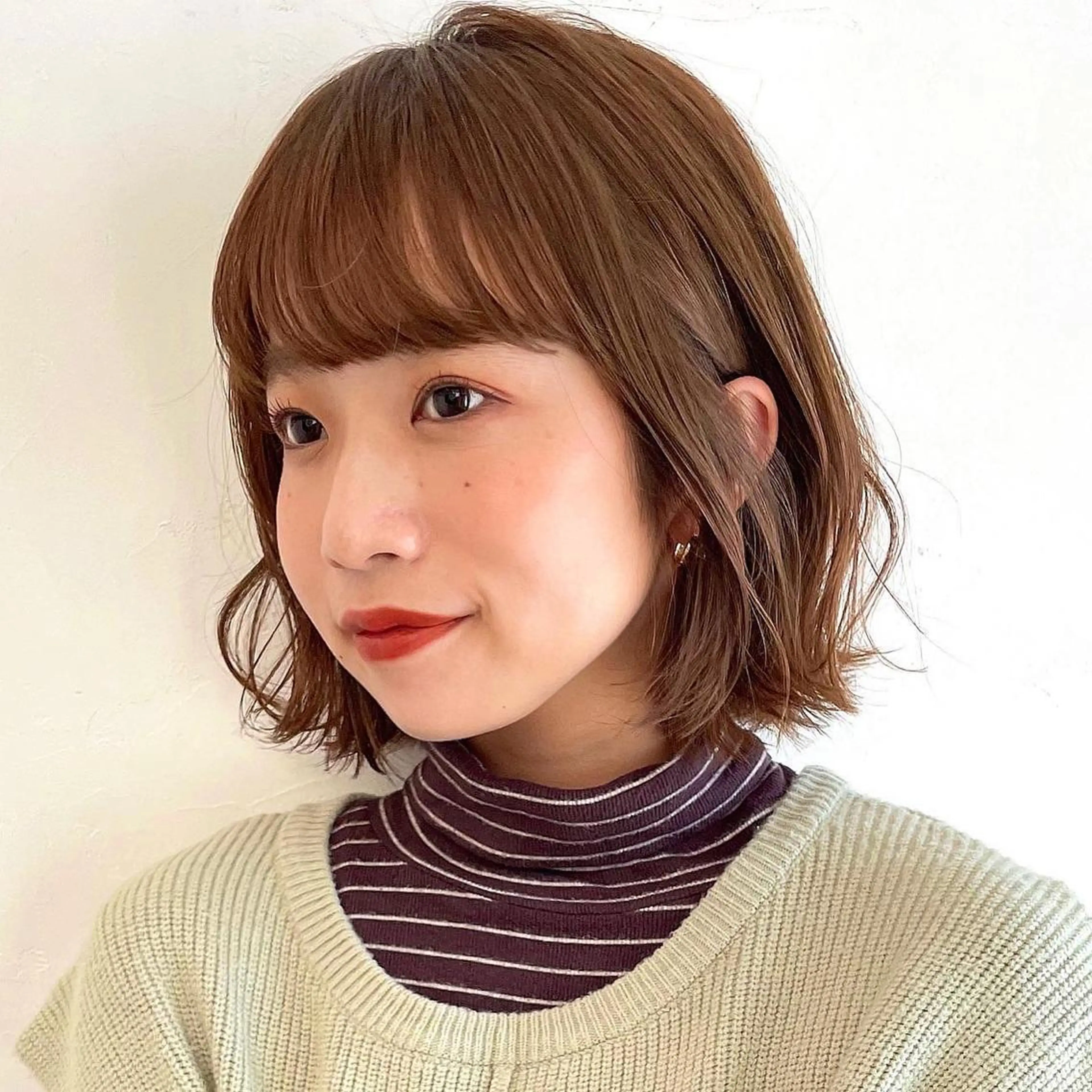 パーマ OAK 学芸大学所属・秋葉萌　透明感カラー /レイヤー/ボブ♡のヘアスタイル