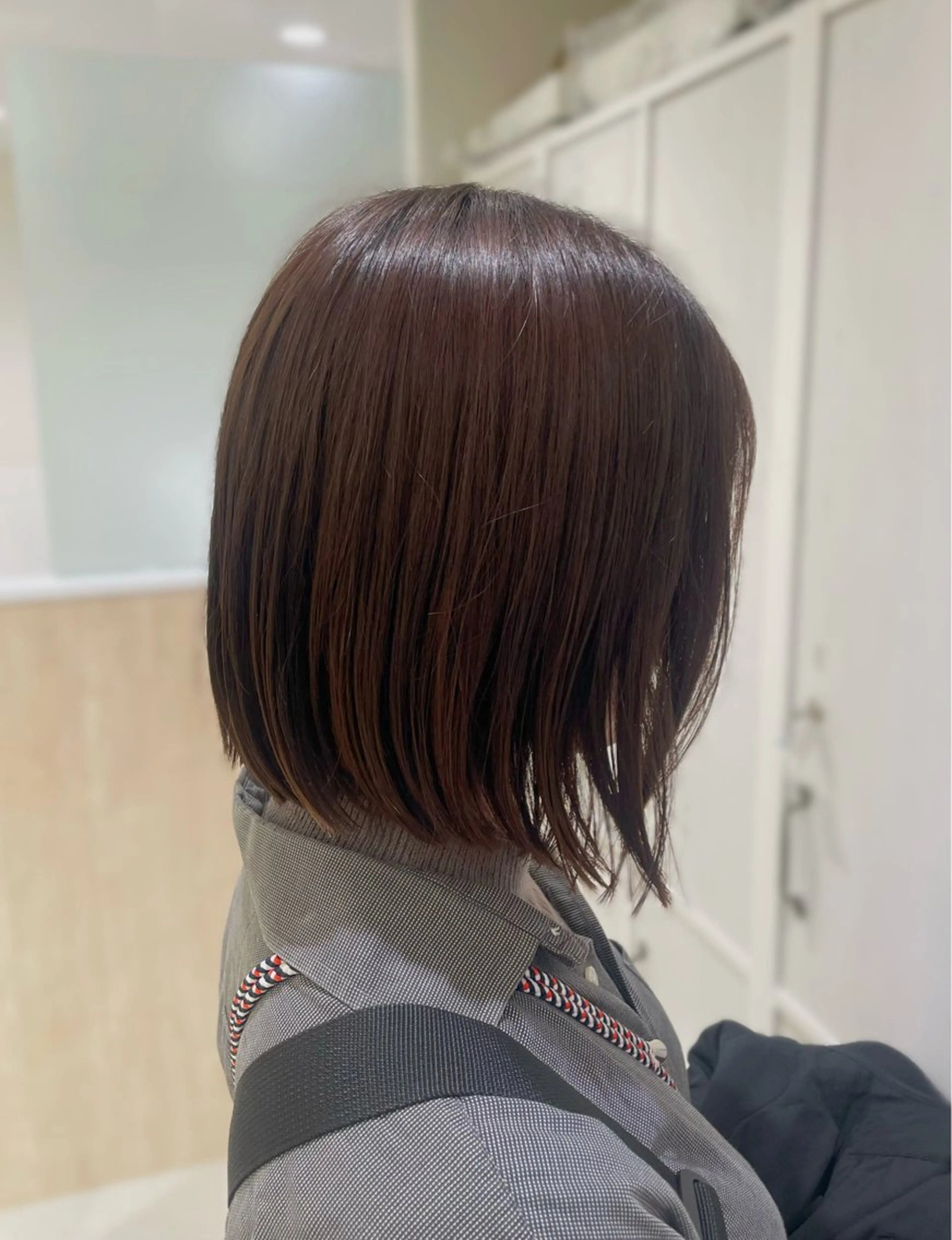 ミディアム ボブ 外ハネヘア カット かずや🍀/髪質改善 /艶髪カラー/眉毛のヘアスタイル