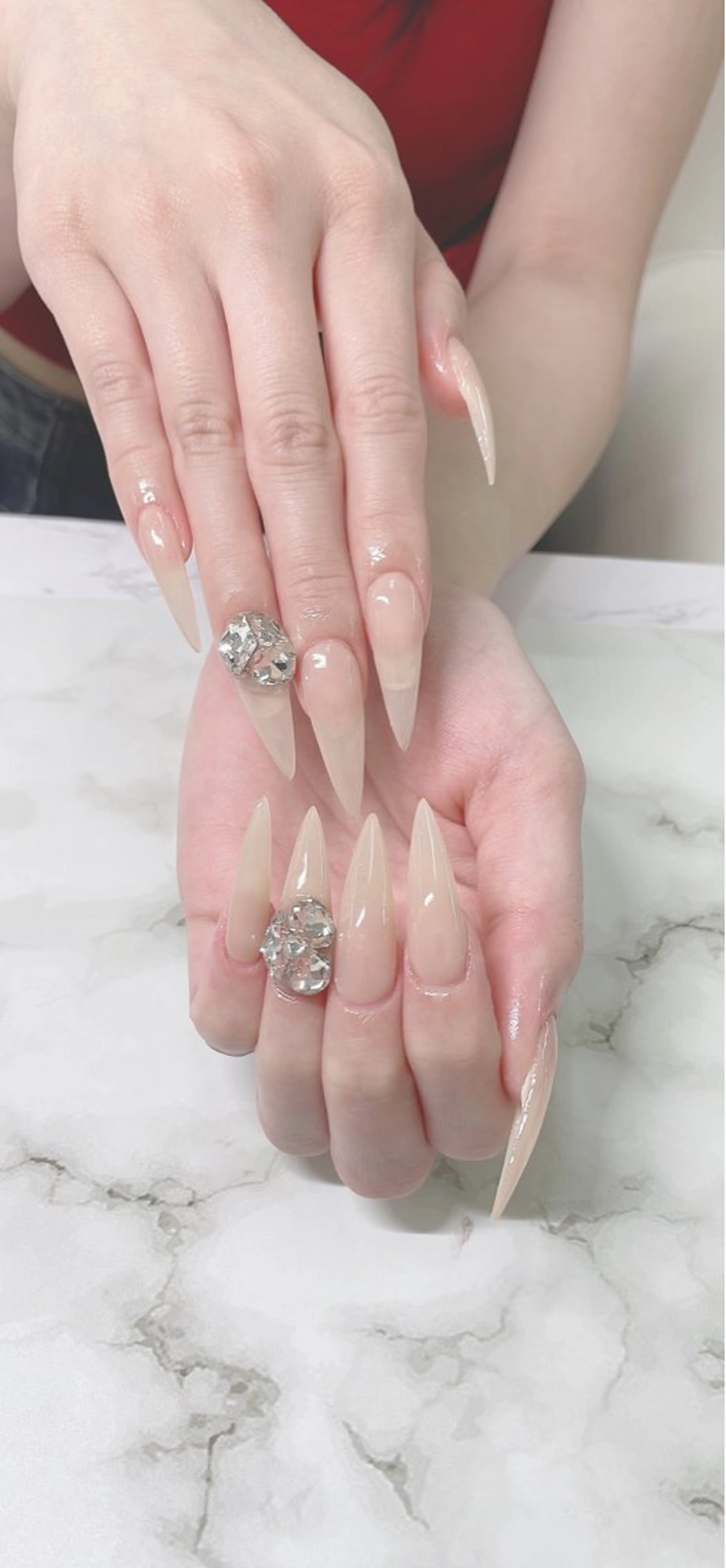 ネイル キラキラネイル 韓国ネイル ネイルチップ ワンホンネイル Van Nail Salon 本厚木のネイルデザイン