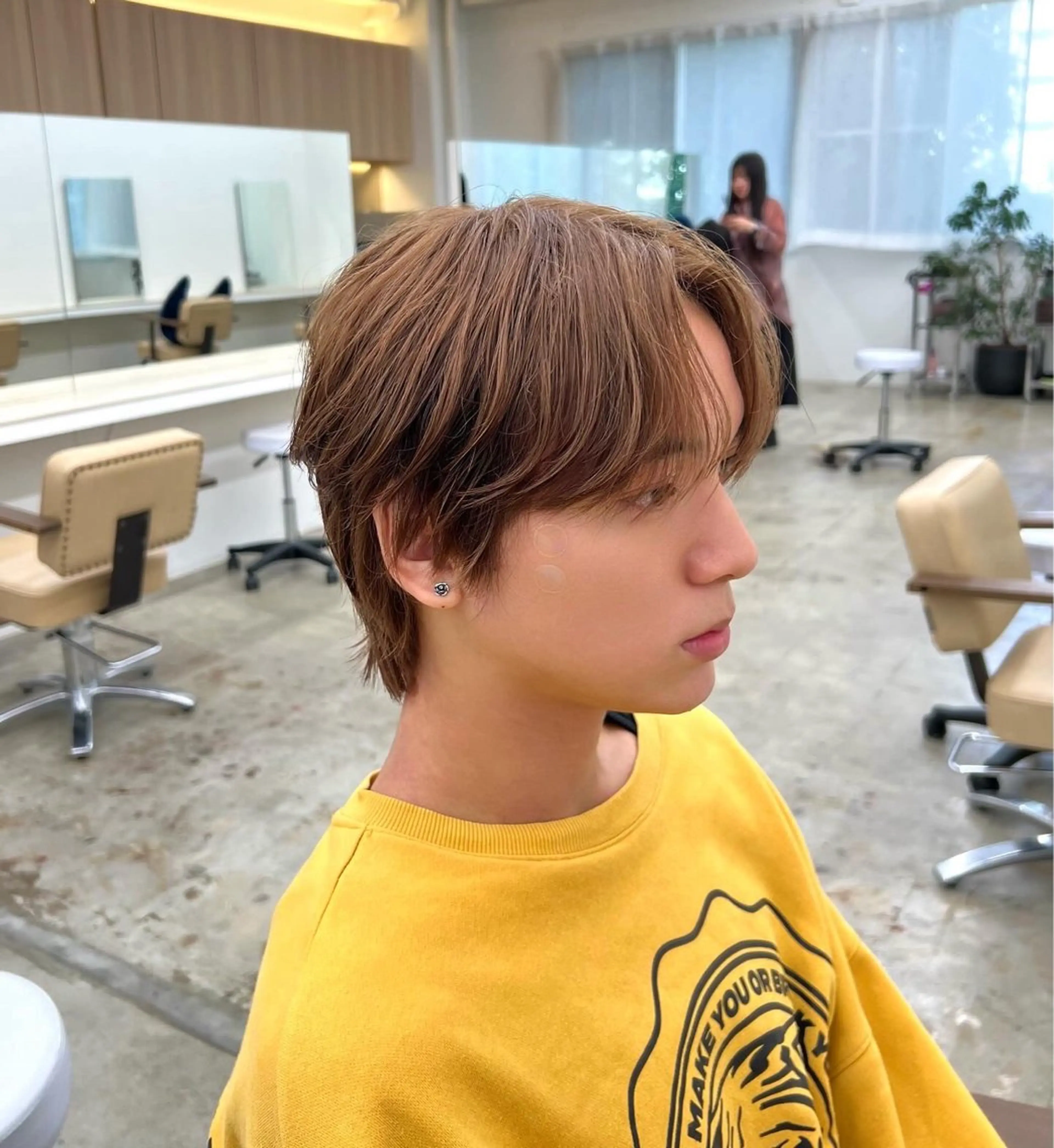 ショート メンズ メンズブリーチ ミルクティーブラウン ブリーチカラー🦋‪ 田中さくらのヘアスタイル