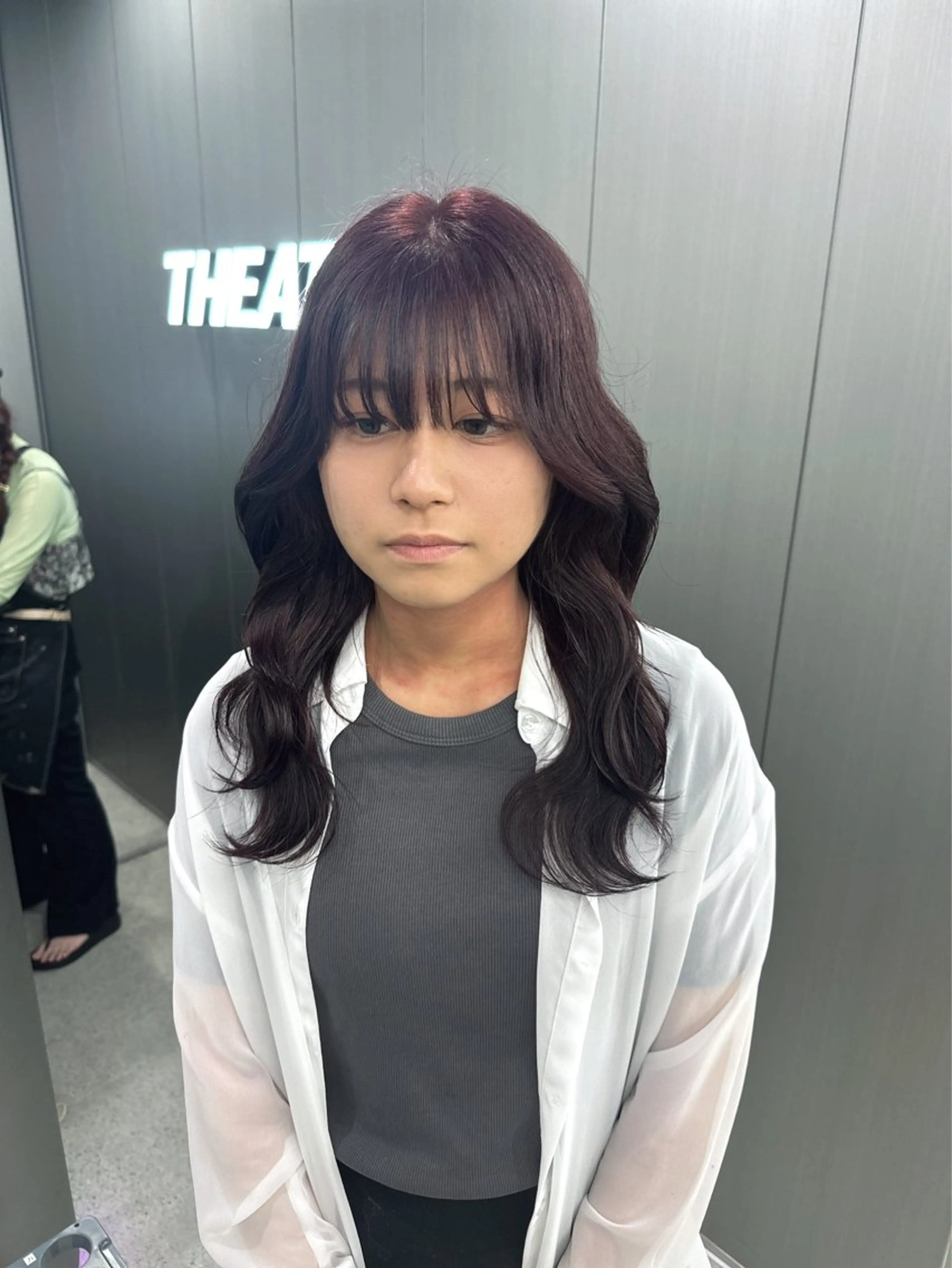 ロング カラー ヘアカラー 暗髪🩶ラベンダー/ ブルー/ユウナ🤍のヘアスタイル