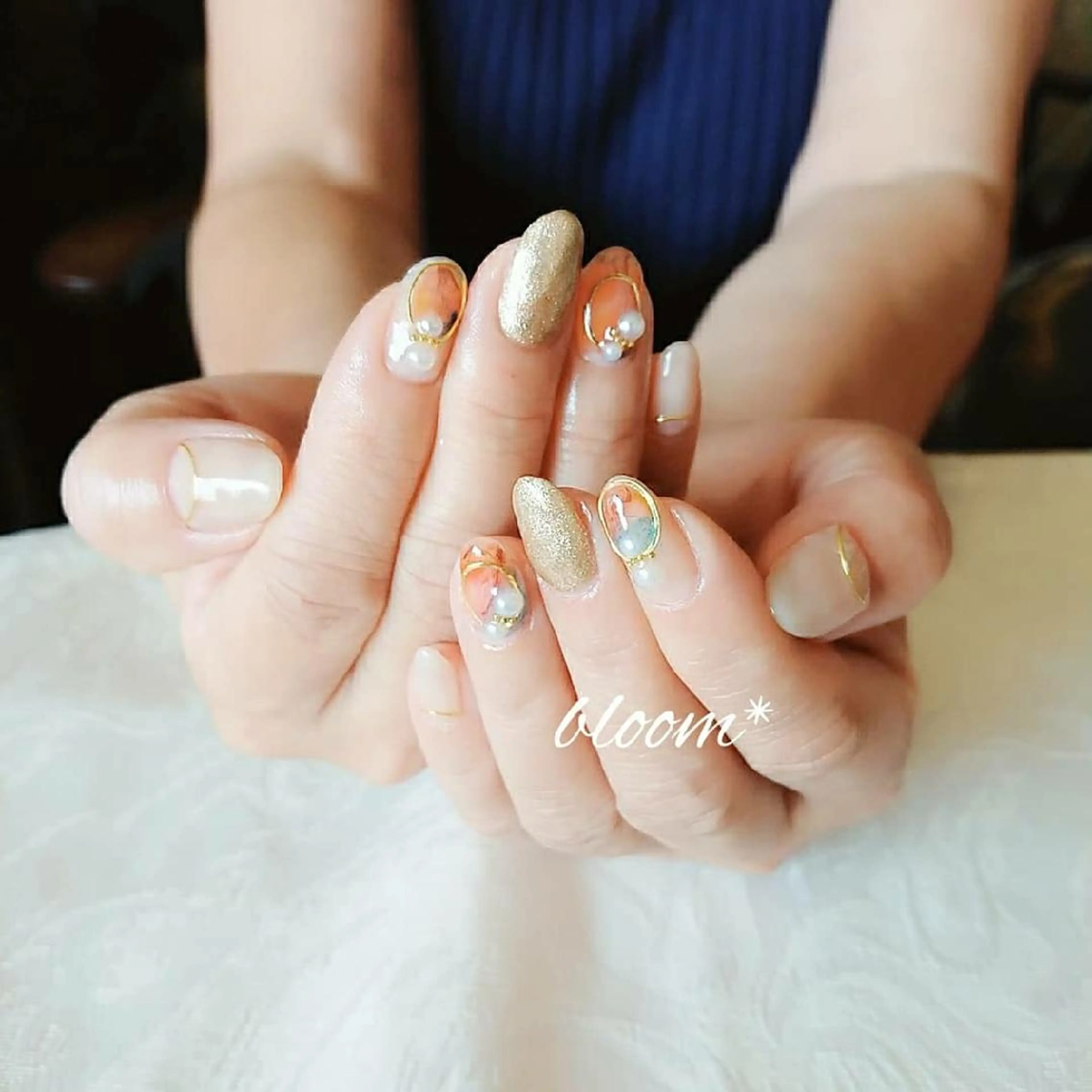 ネイル 大理石ネイル(マーブル) bloom *のネイルデザイン