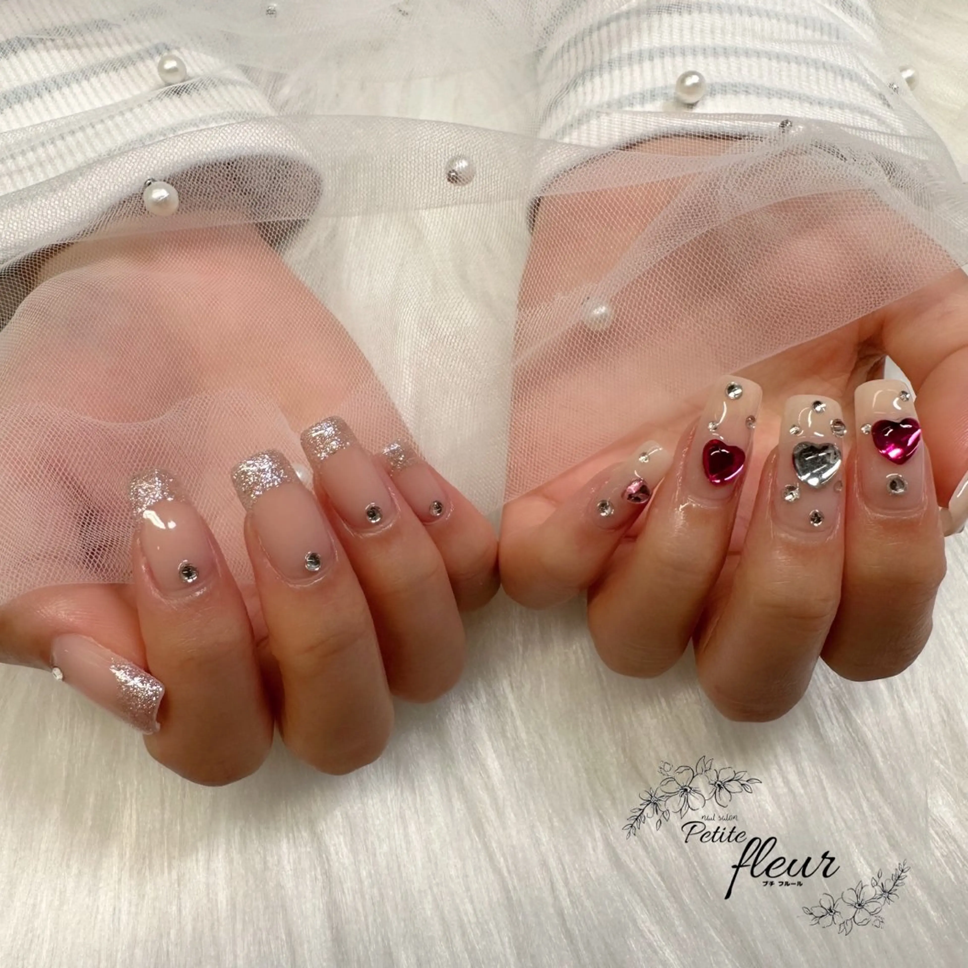 ネイル キラキラネイル ハンドネイル ❁⃘*。Petite fleur❁⃘*りさのネイルデザイン