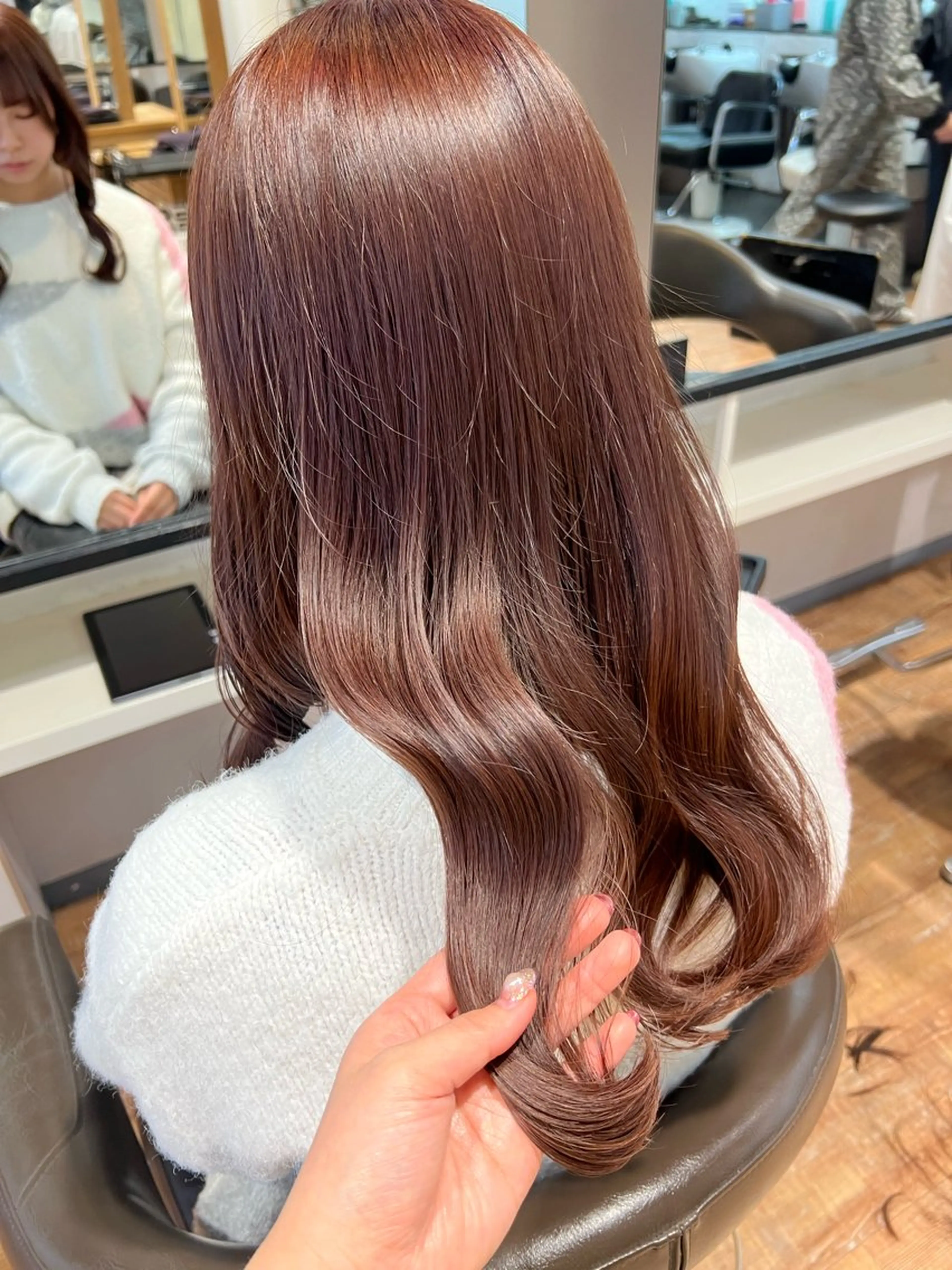 カラー ベージュカラー ピンクカラー ピンクベージュ ヘアカラー トリートメント インナーカラー♡ Nanakoのヘアスタイル