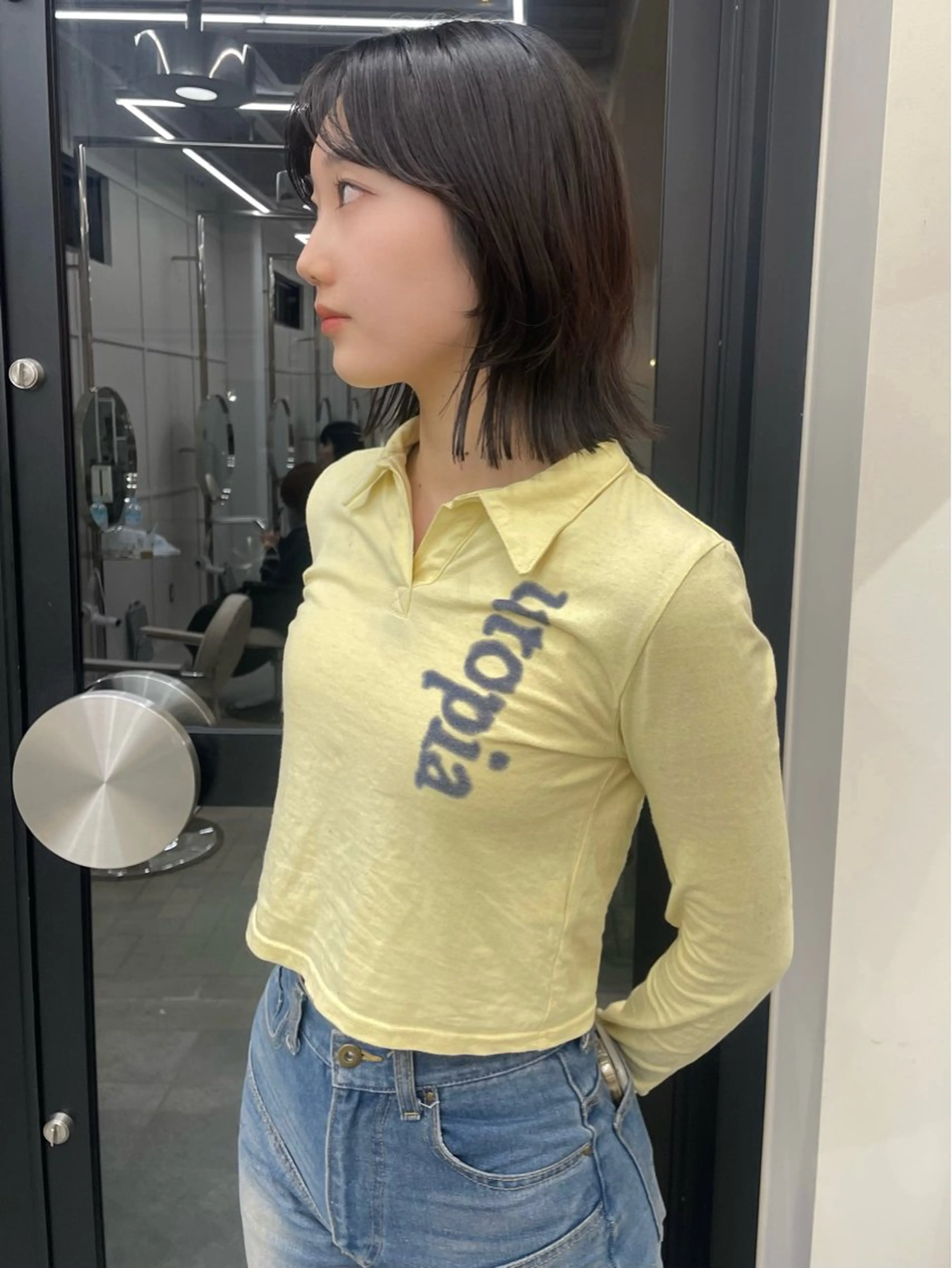 ミディアム ボブレイヤー ボブ レイヤーカット カット ヘアカラー トリートメント ボブカットモデル/パ ーマ/harunaのヘアスタイル