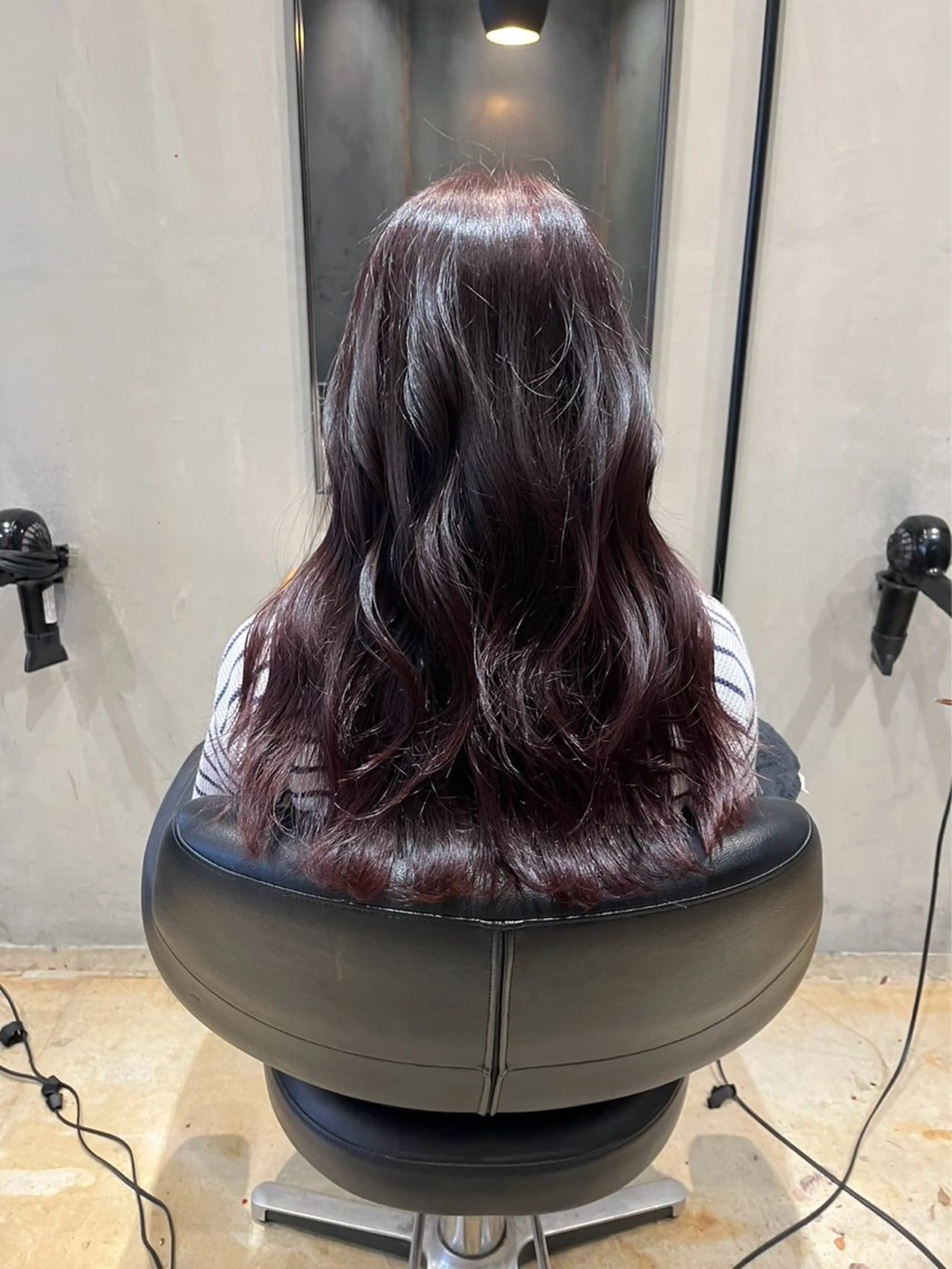 ロング カラー ブリーチ 透明感カラー ブリーチなしカラー ロング トリートメント みわ/博多 ブリーチ/メンズヘアのヘアスタイル