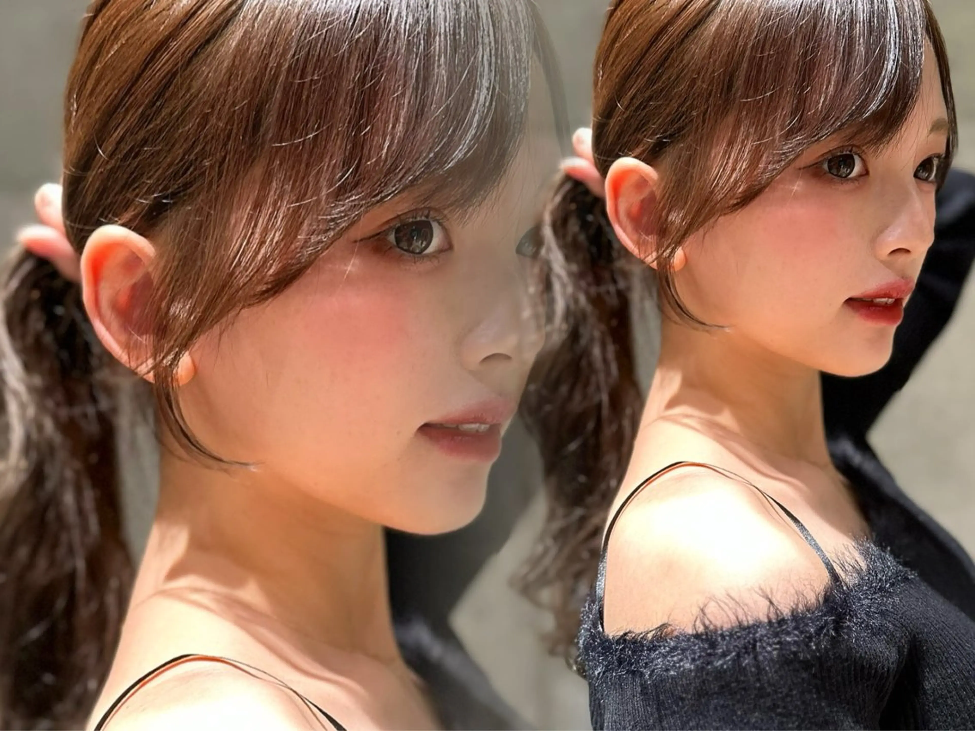 セミロング 顔周りカット 髪質改善 韓国風ヘア レイヤーカット カット ヘアカラー トリートメント Lond  mare 🦋ayana🦋のヘアスタイル
