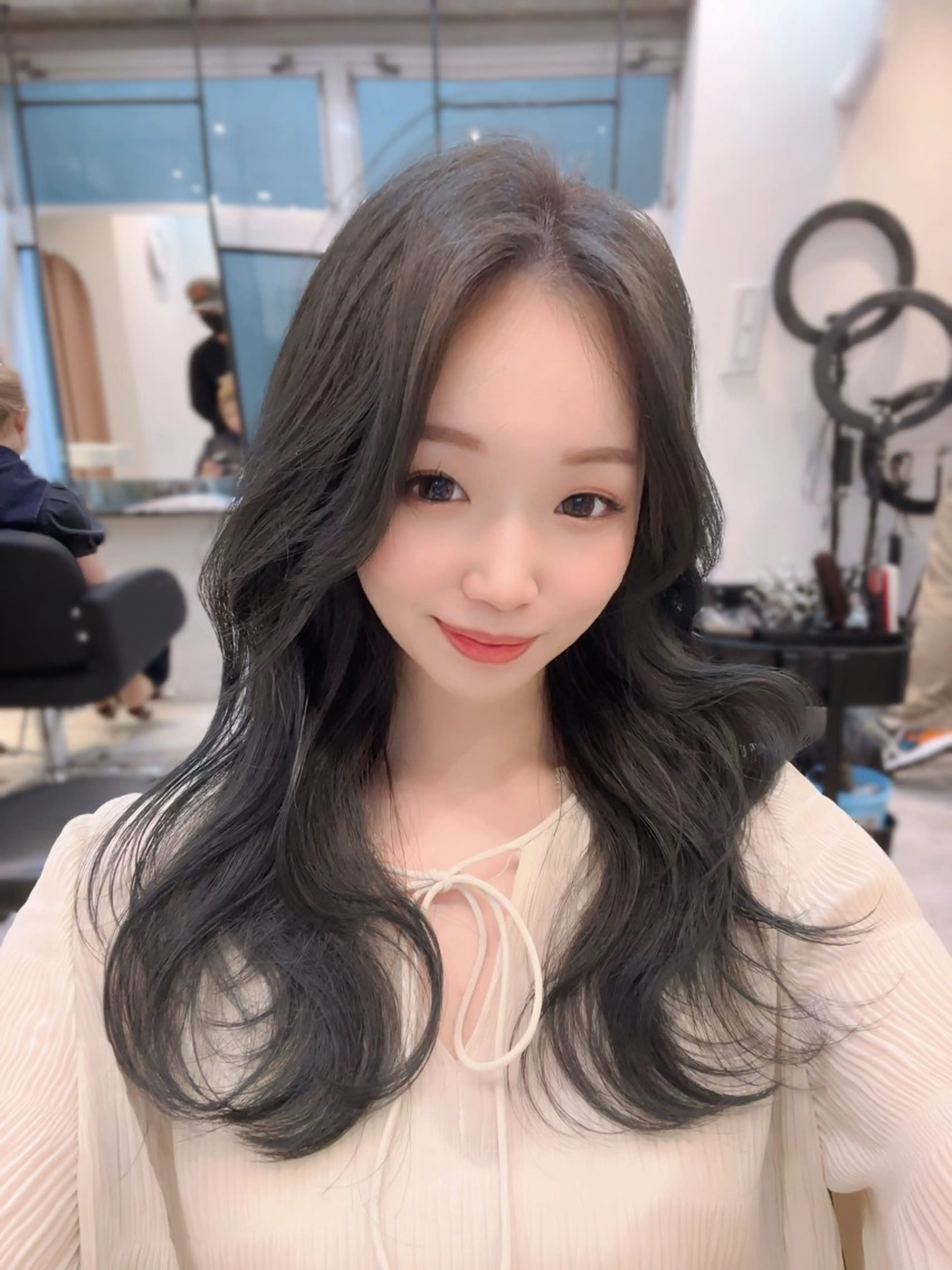 ロング パーマ カット パーマ 武田涼レイヤーカット 髪質改善×縮毛矯正のヘアスタイル