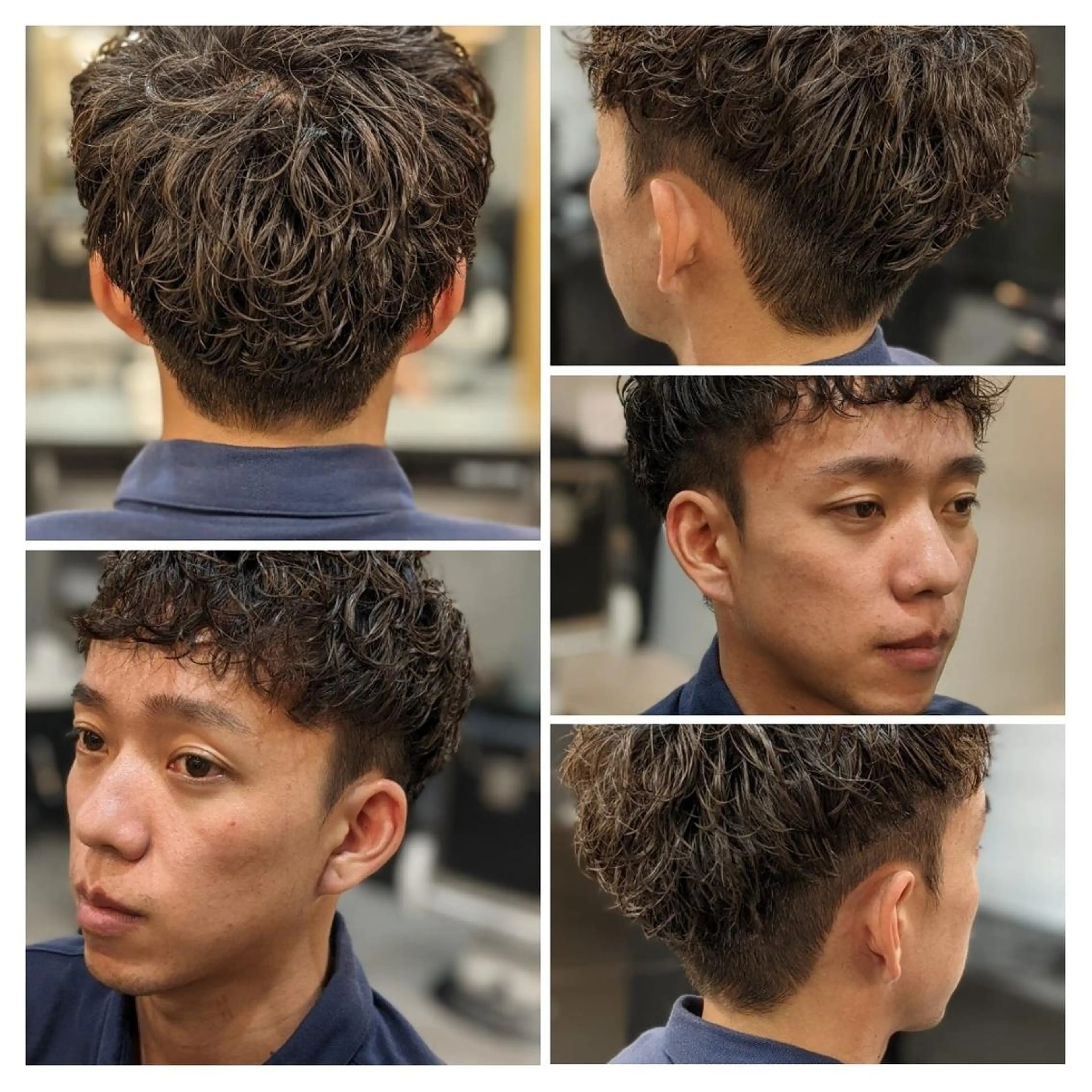 パーマ ミディアム メンズ ミディアムパーマ メンズパーマ FRANK'SBARBER所属・💈山本  卓士💈のヘアスタイル