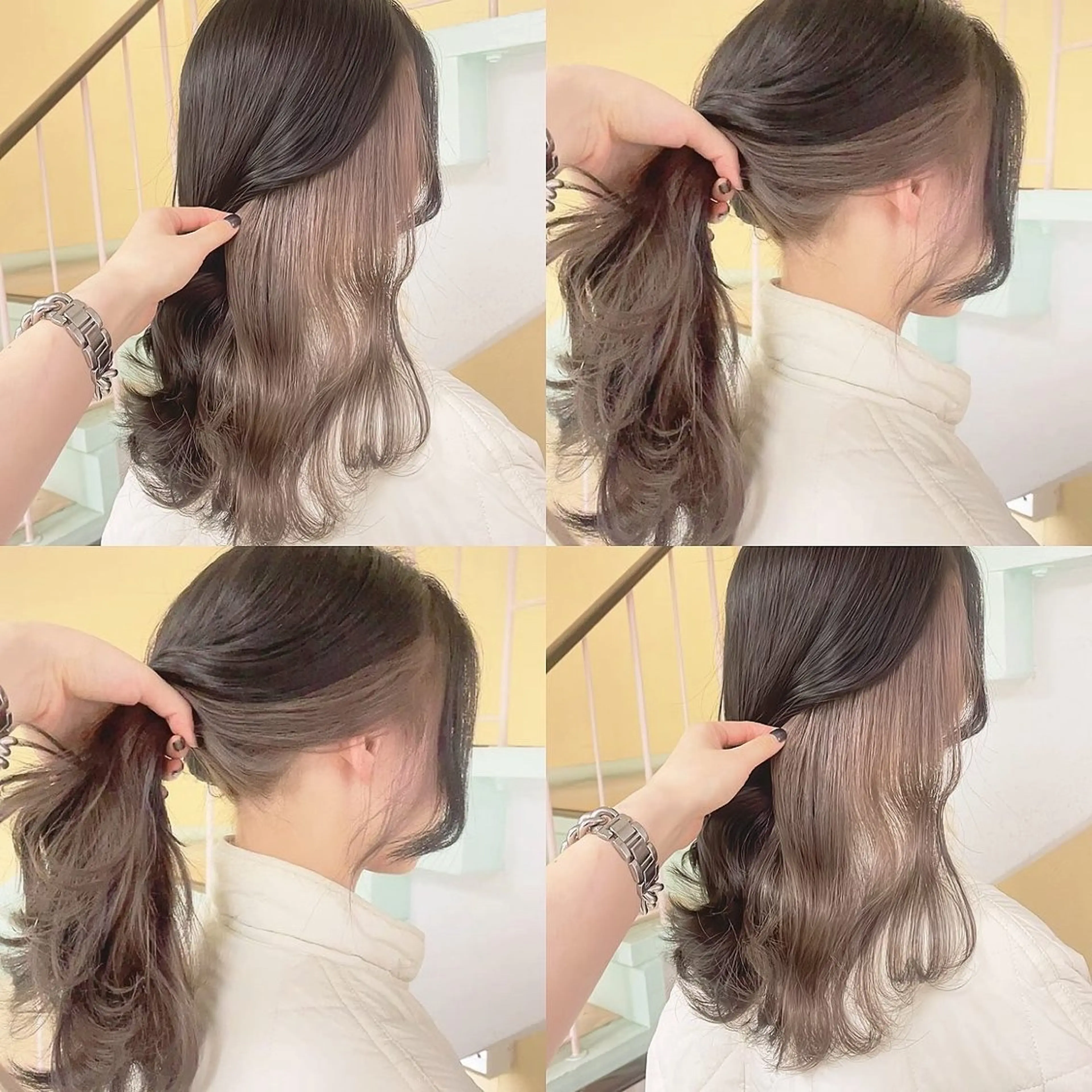 カラー ブリーチ ヘアカラー トリートメント 渋谷:インナーカラー ／🍒エリカ🍒のヘアスタイル