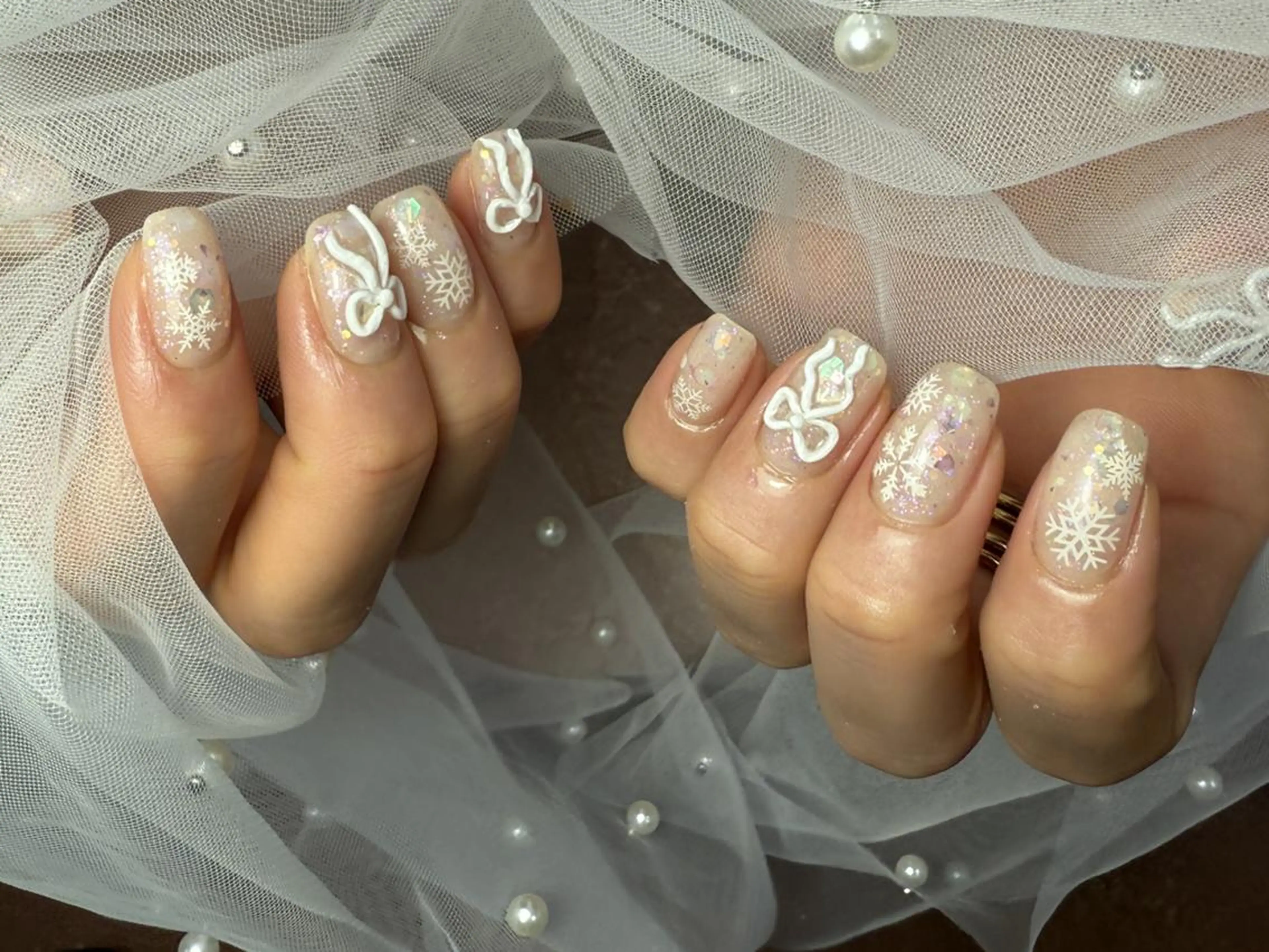 ネイル リボン ハンドネイル ToliyDeliy Nail Salonのネイルデザイン