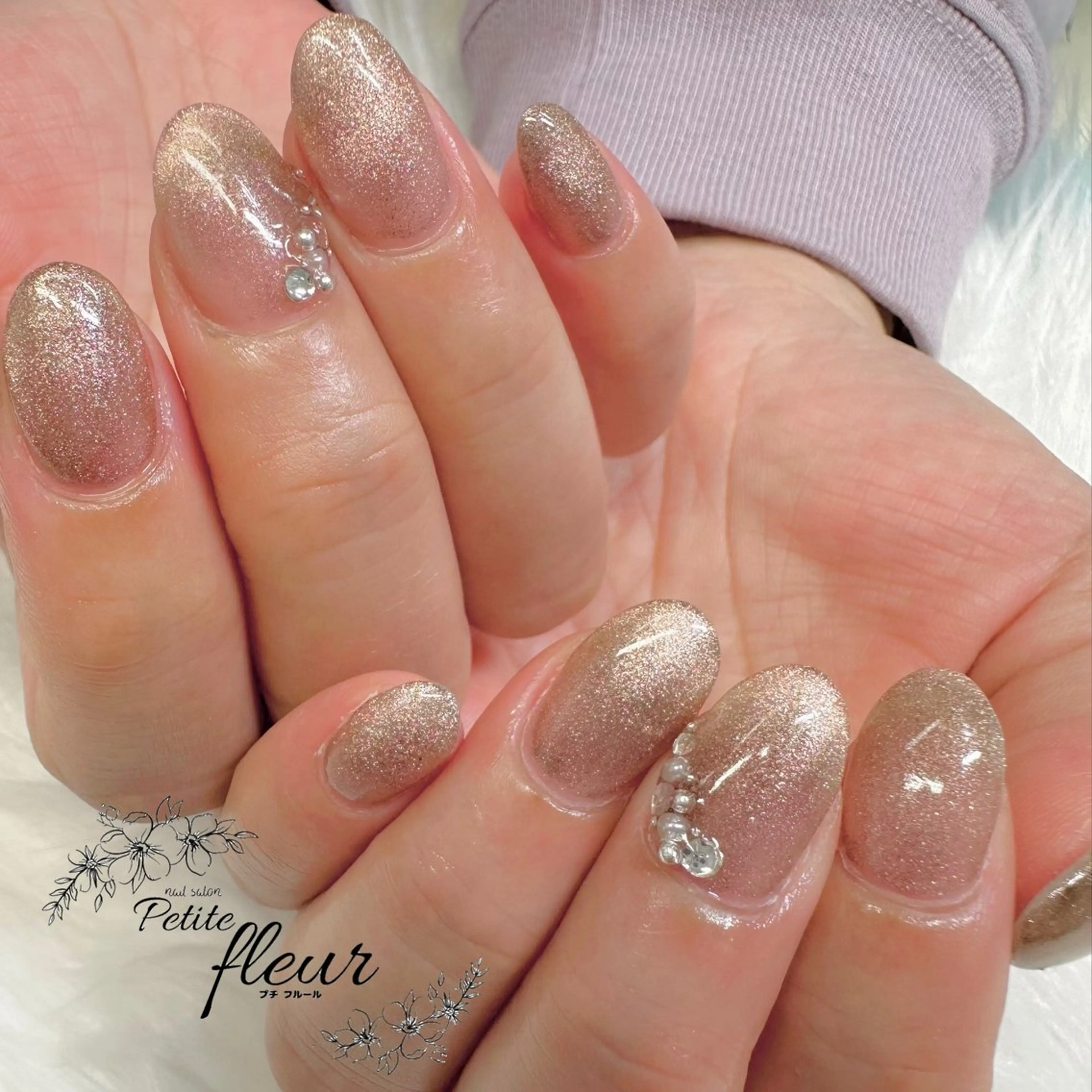 ネイル マグネットネイル ハンドネイル ❁⃘*。Petite fleur❁⃘*りさのネイルデザイン