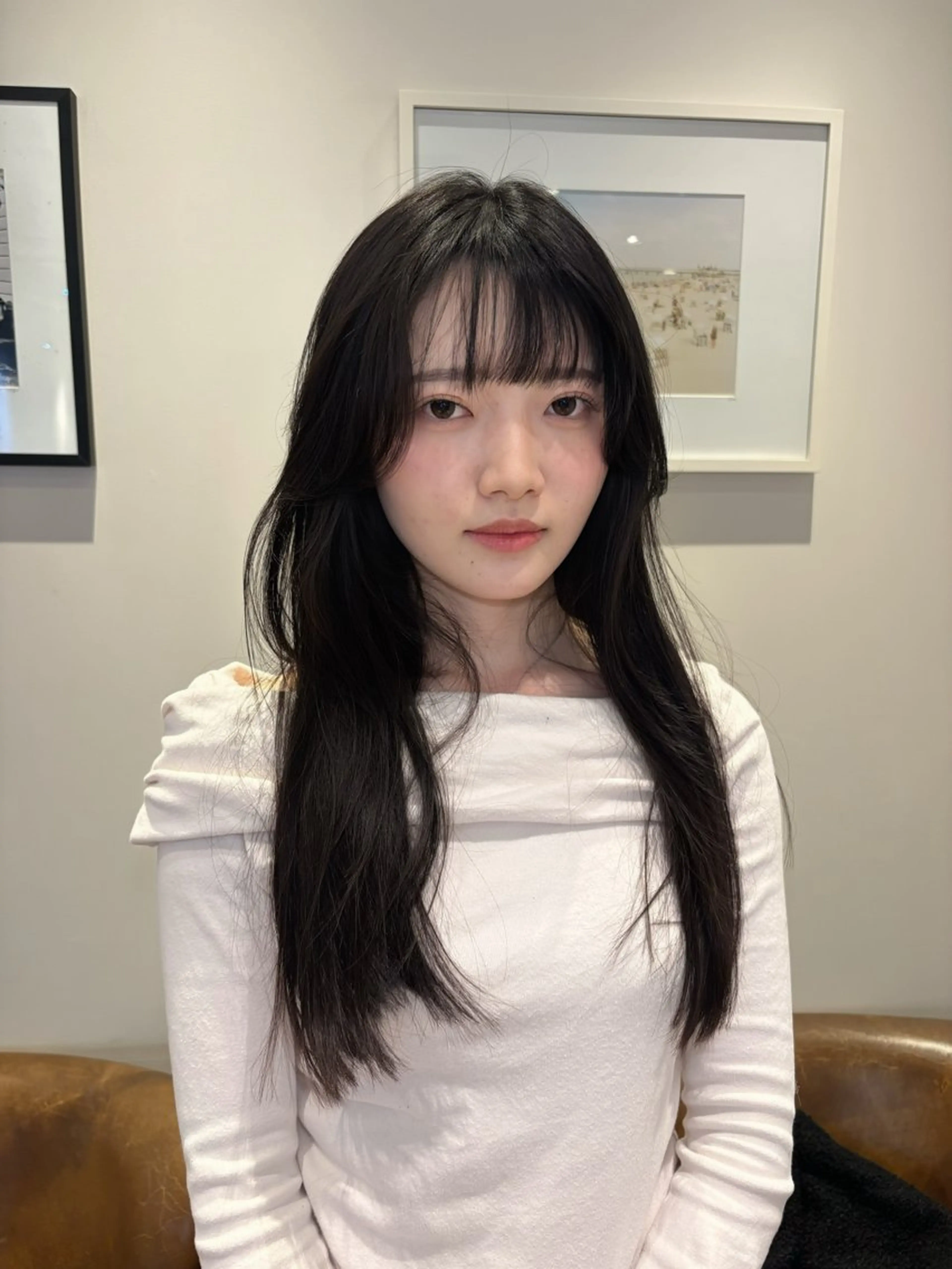 ロング カラー 顔周りカット カット ヘアカラー トリートメント 葵🫧髪質改善/ つや髪✨梅田のヘアスタイル