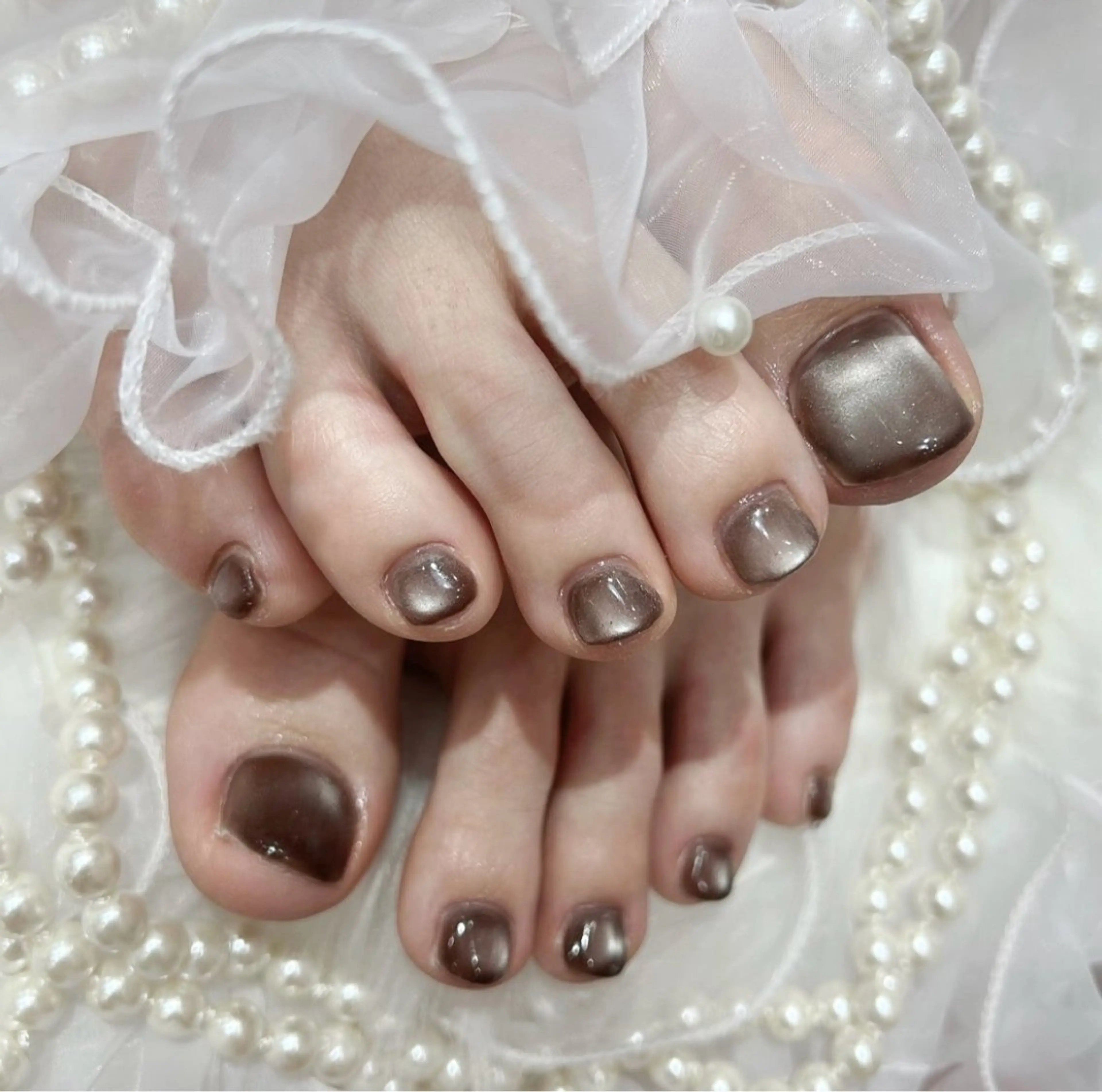 ネイル マグネットネイル フットネイル WISTERIA ayumiのネイルデザイン