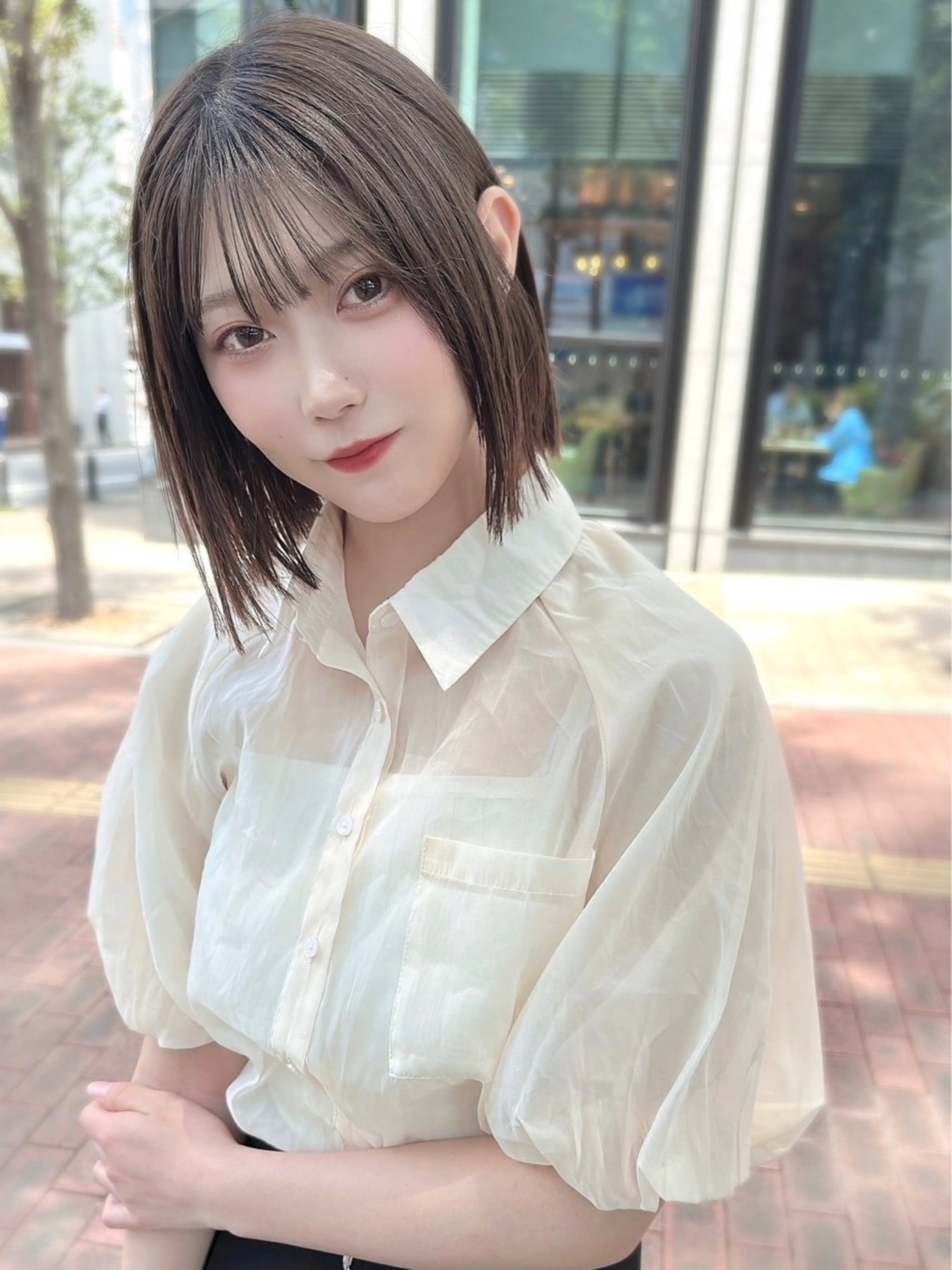 セミロング カラー パーマ カット ヘアカラー トリートメント 【公式】amble luxe池袋東口🩷のヘアスタイル