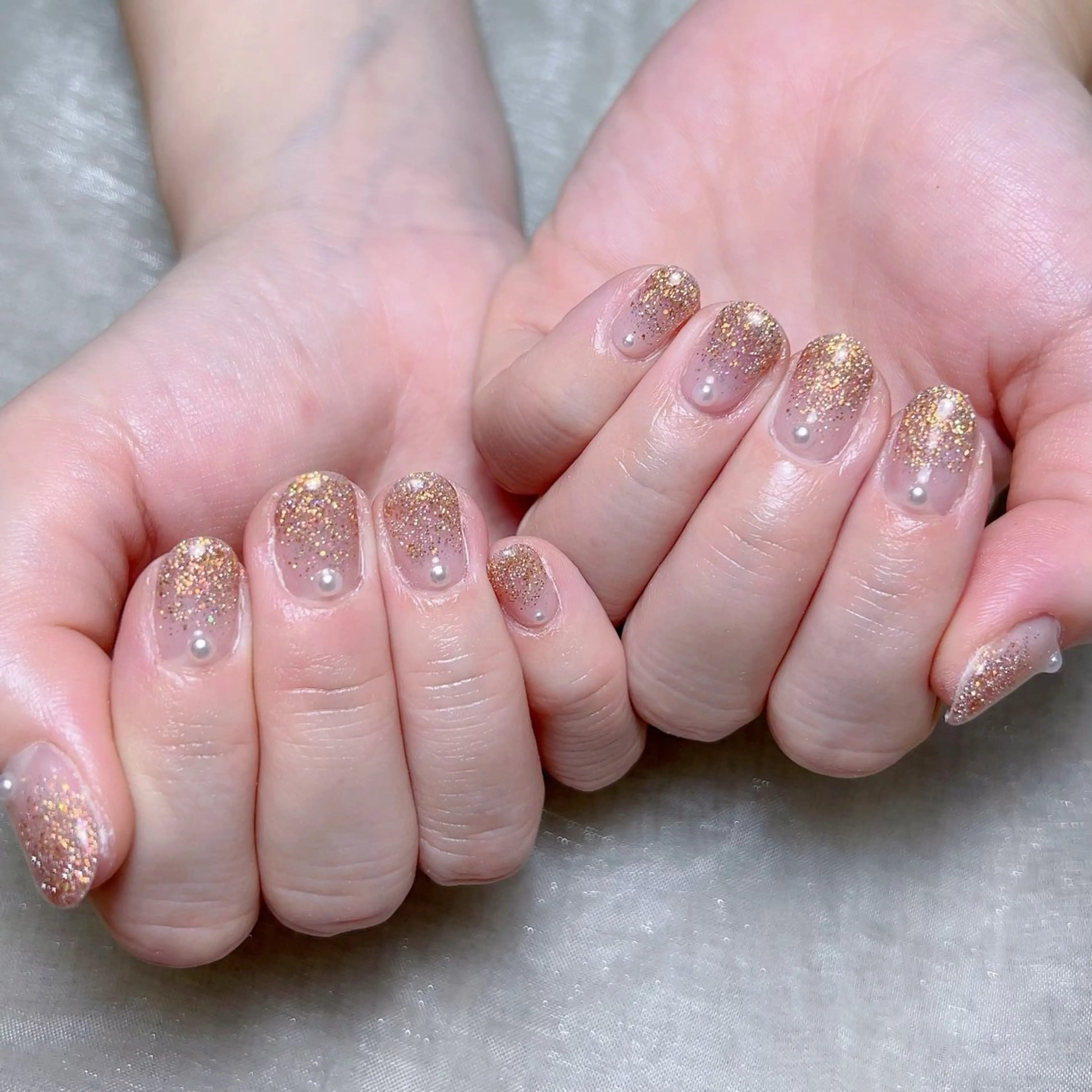 メンズ ネイル メンズ韓国風 アートネイル オーロラネイル ガーリー キラキラネイル ハンドネイル Nail salon 木にいるのネイルデザイン