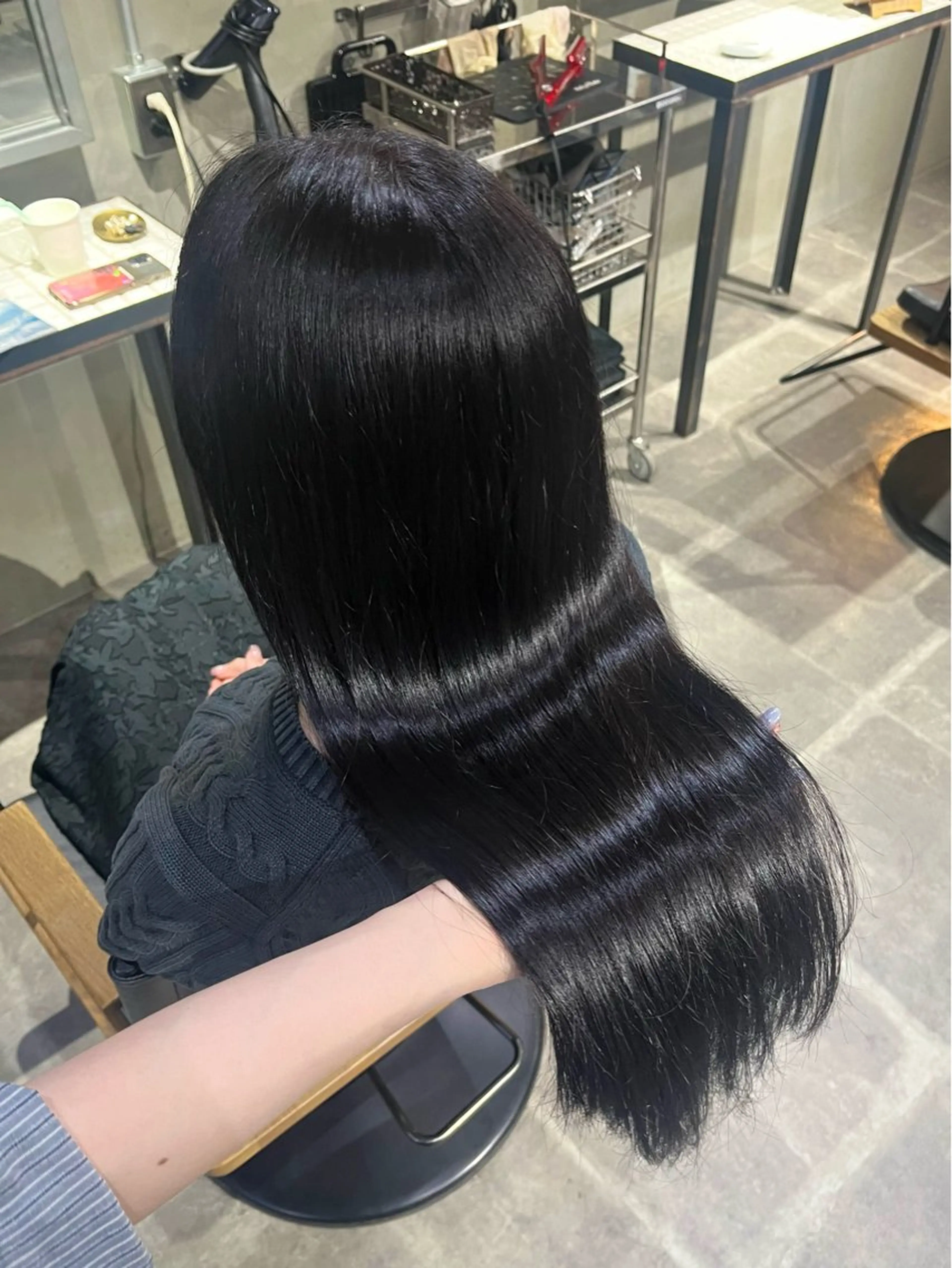 ロング カラー 透明感カラー グレージュ ラベンダーカラー ラベンダーグレージュ ラベンダーグレー ヘアカラー トリートメント 透明感♥韓国ヘア HINAのヘアスタイル