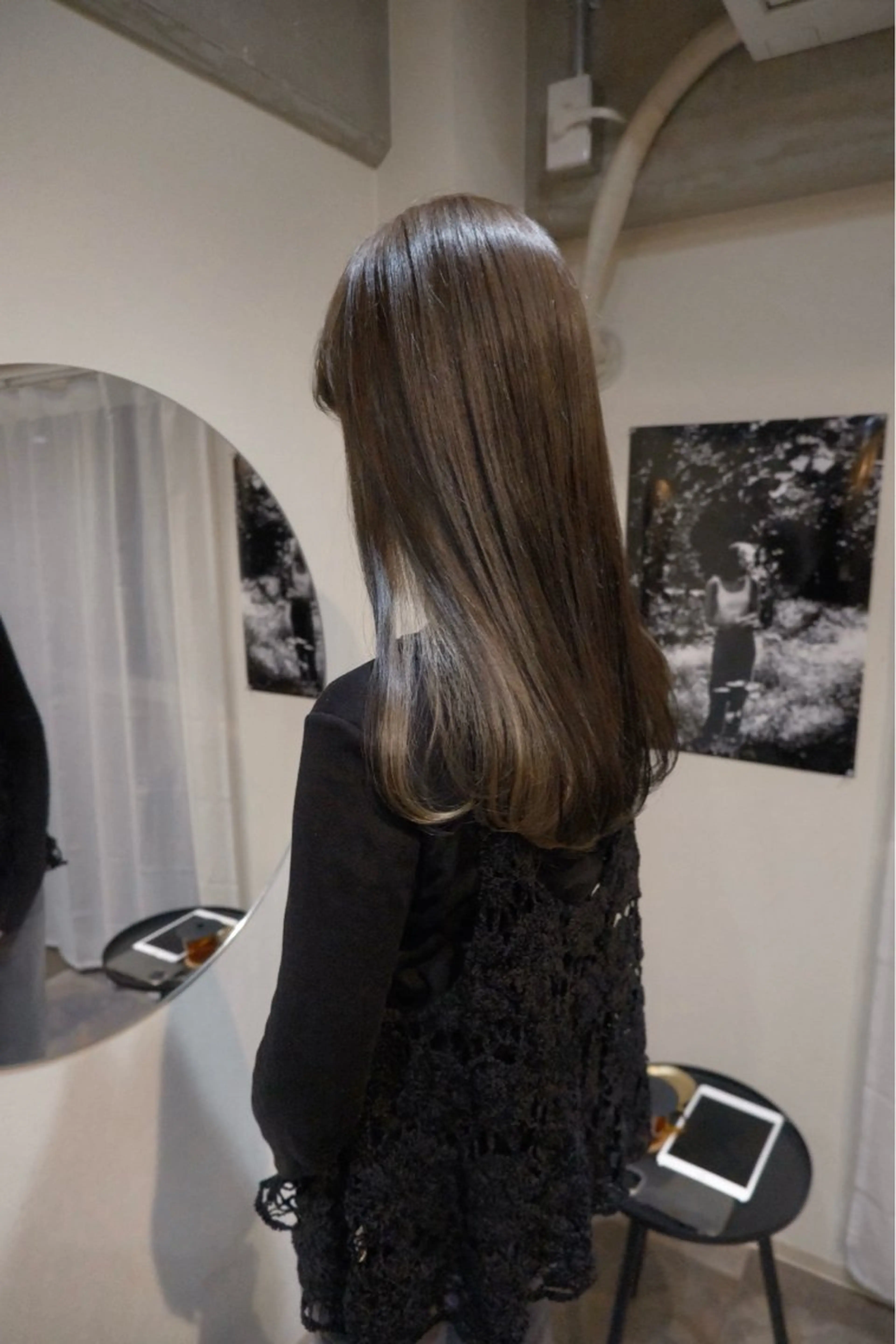 ロング カラー カット ヘアカラー トリートメント ヘアセット ハルカ/透け感カラー /顔周りレイヤーのヘアスタイル