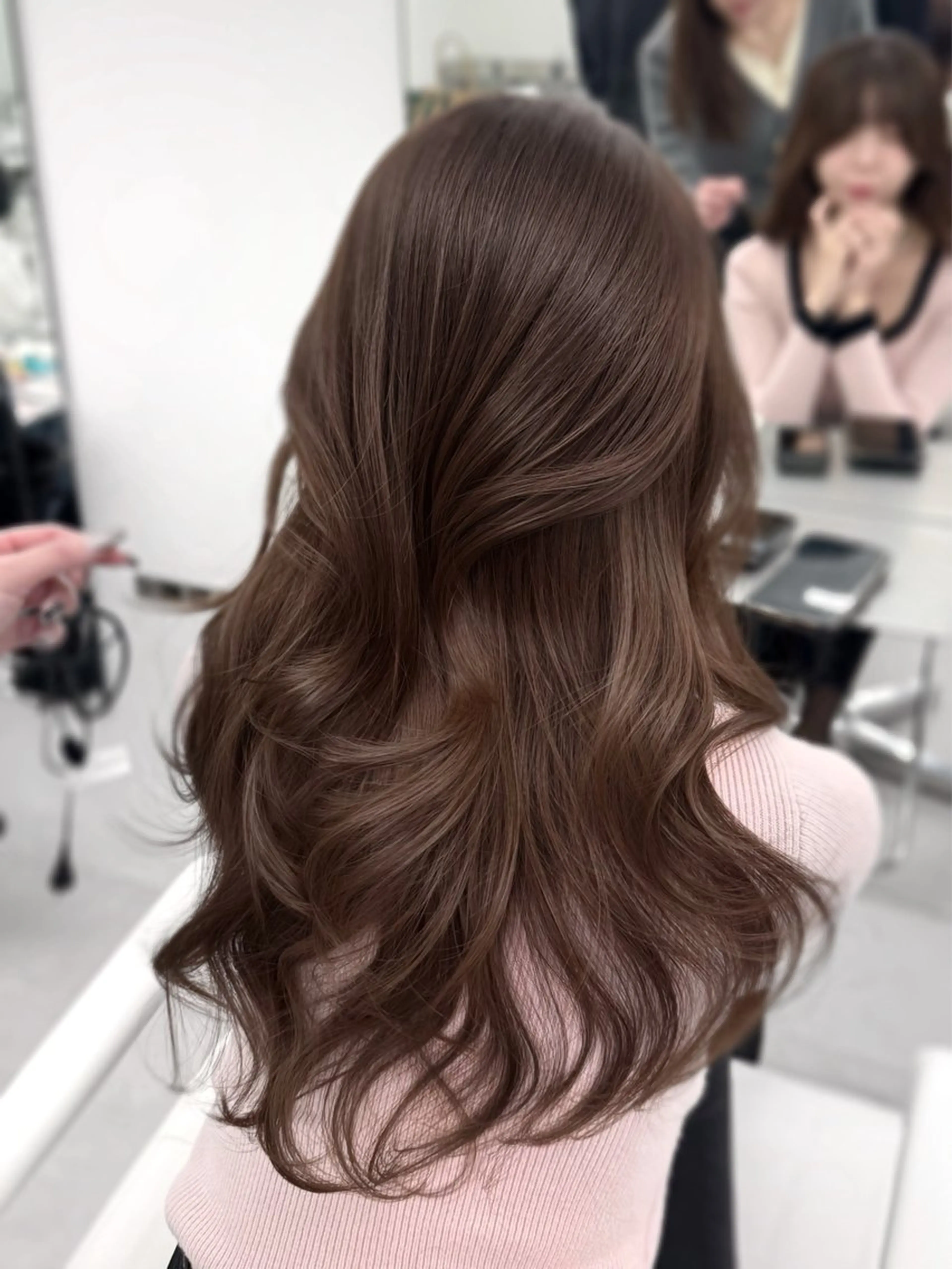 ロング カラー ブラウンカラー チョコレートブラウン 韓国ガーリーヘア🎀 Sayaka🤍のヘアスタイル