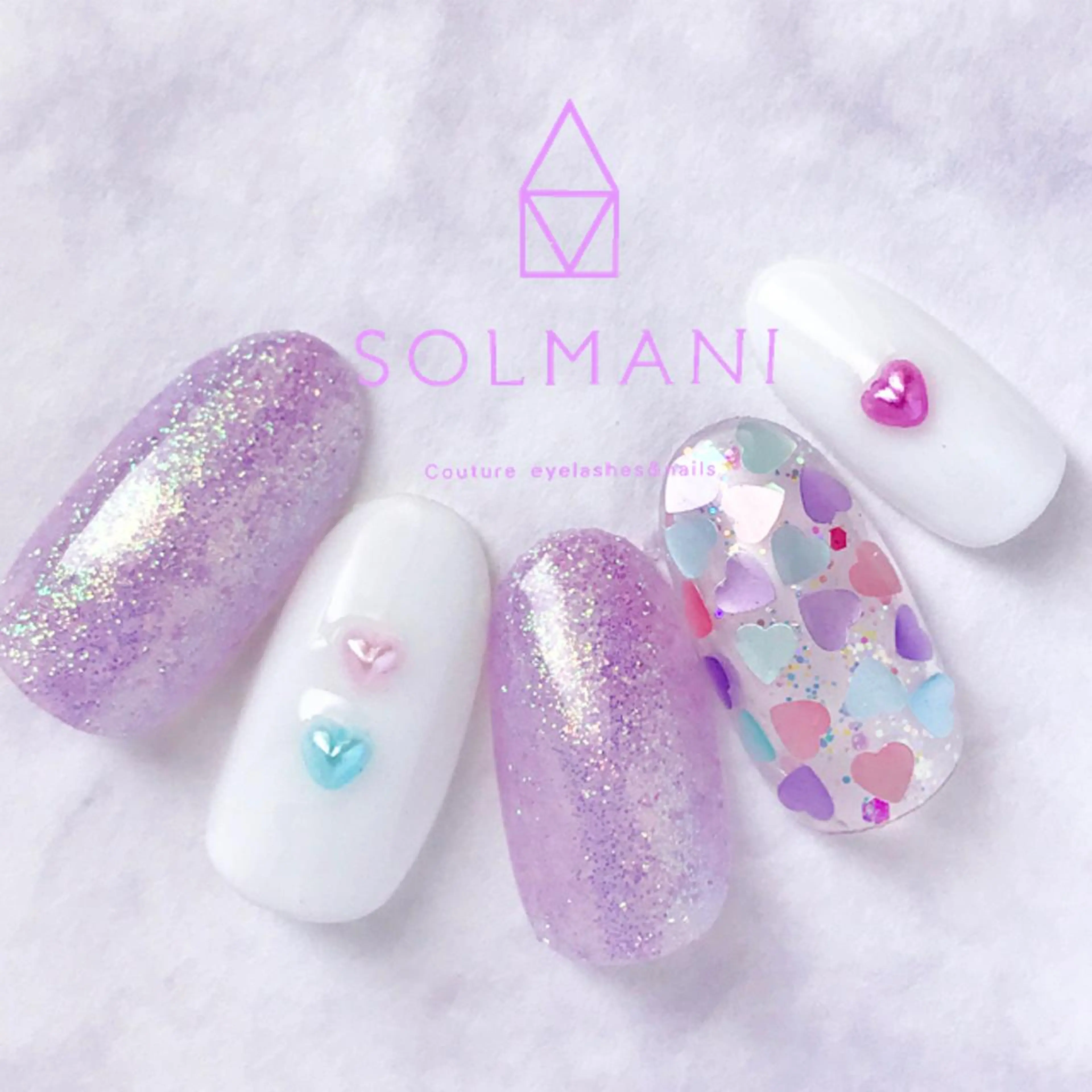 ネイル ラメ(グリッター) SOLMANI 予約担当のネイルデザイン