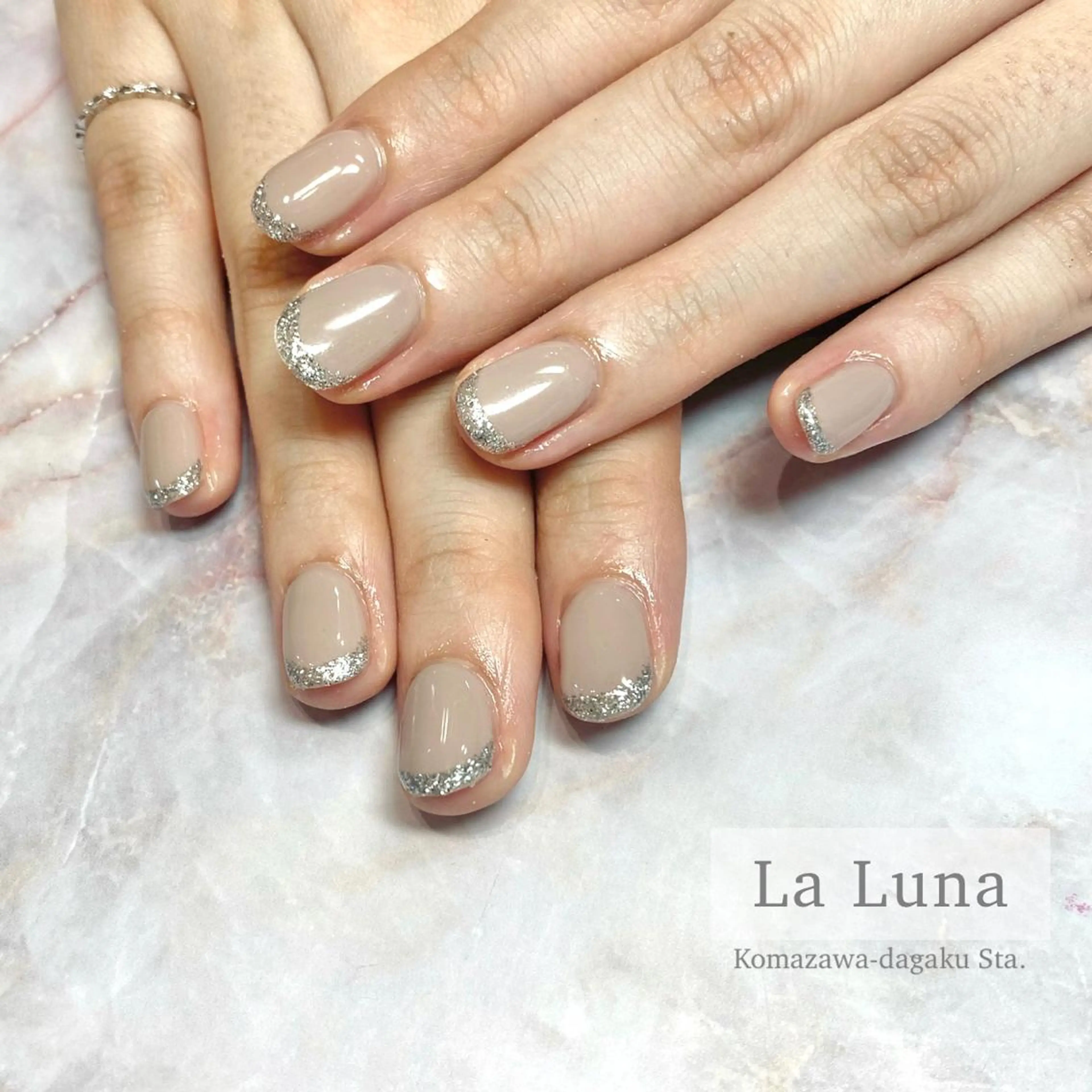 ネイル フレンチネイル ＬａＬｕｎａ🌙 natsukiのネイルデザイン