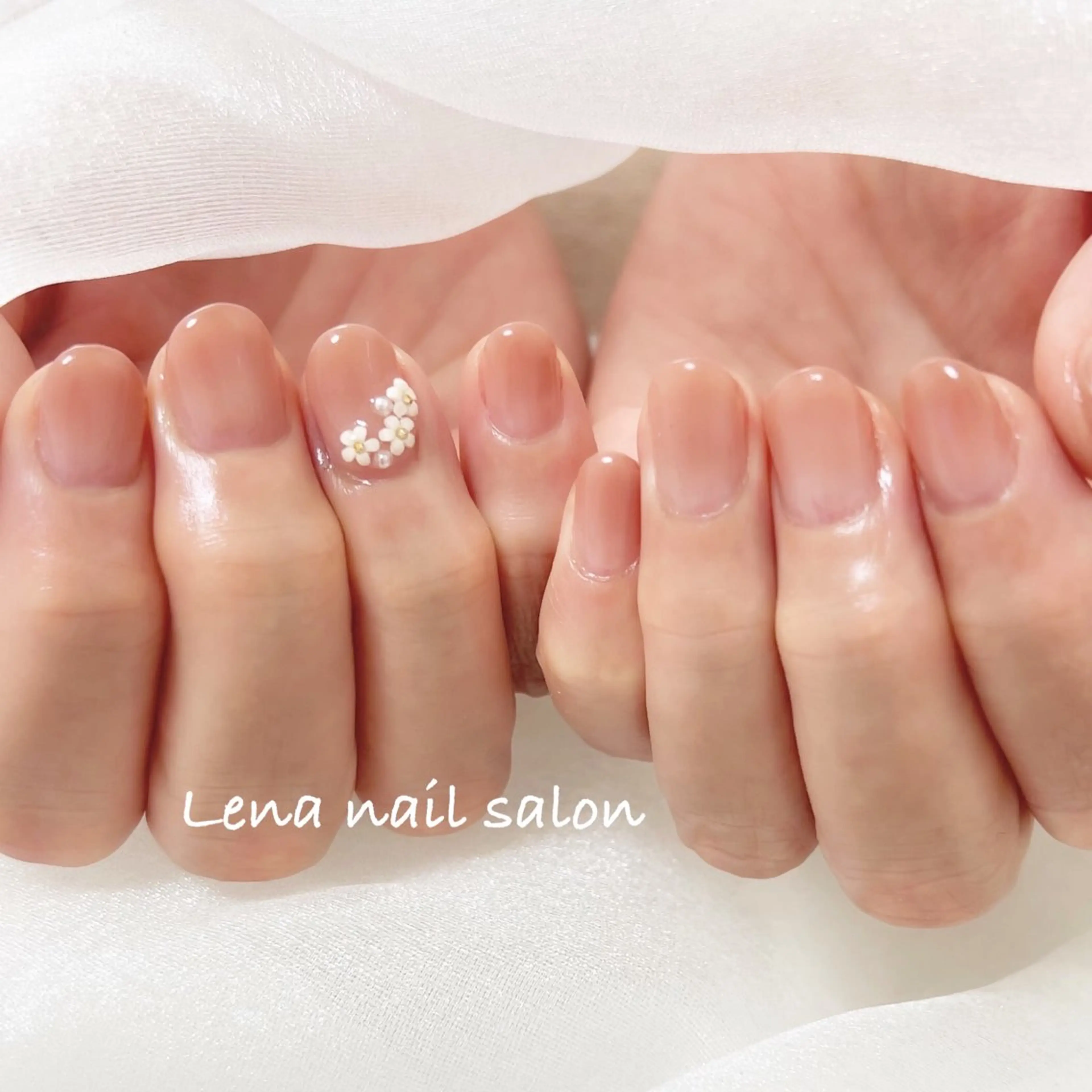 ネイル ハンドネイル 自爪育成ネイルケア Lena  nailのネイルデザイン
