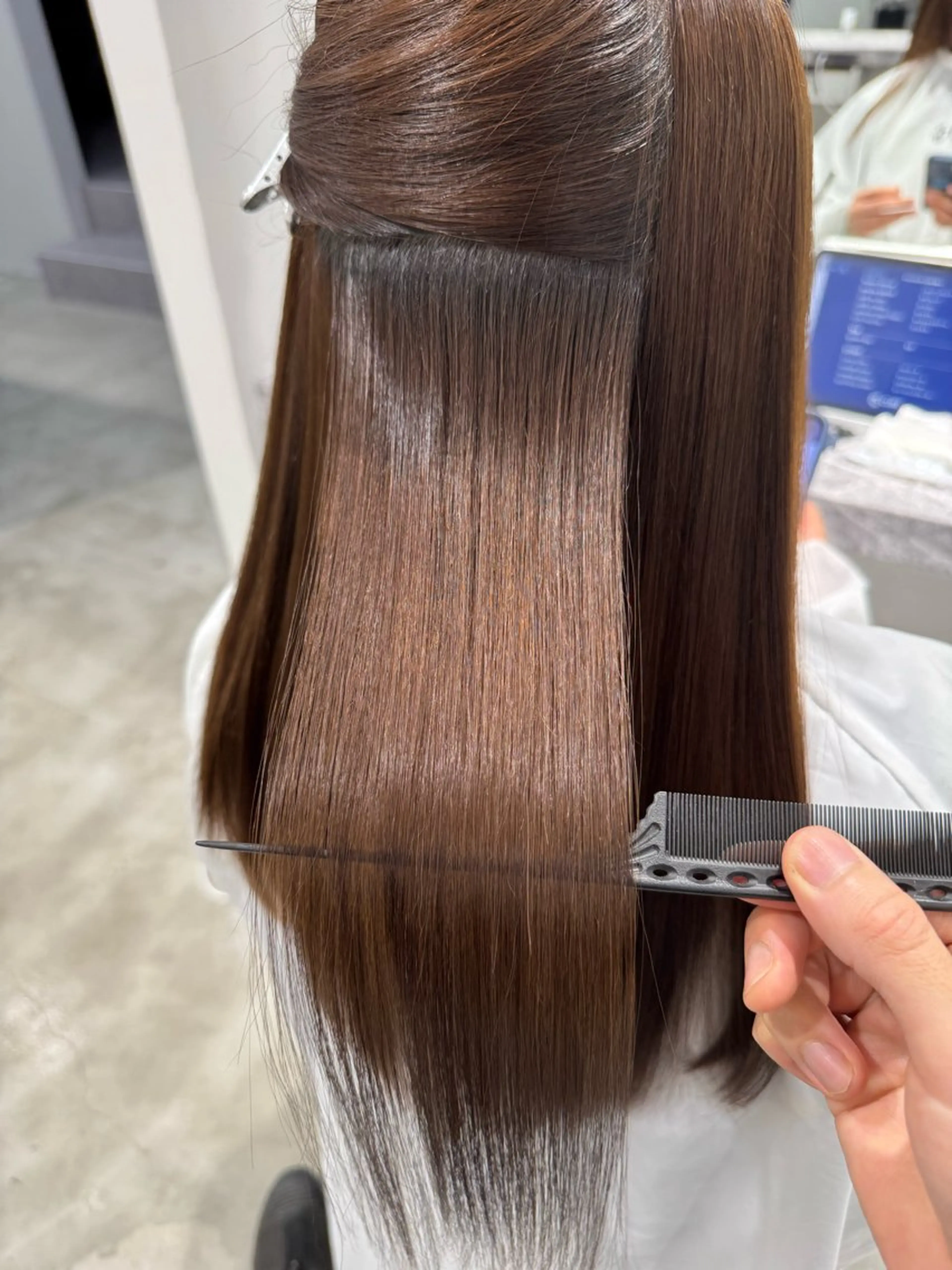 ロング カラー パーマ ストレートパーマ 縮毛矯正 トリートメント 年齢悩みを全て解消/ 白髪と癖毛　松本雄光のヘアスタイル