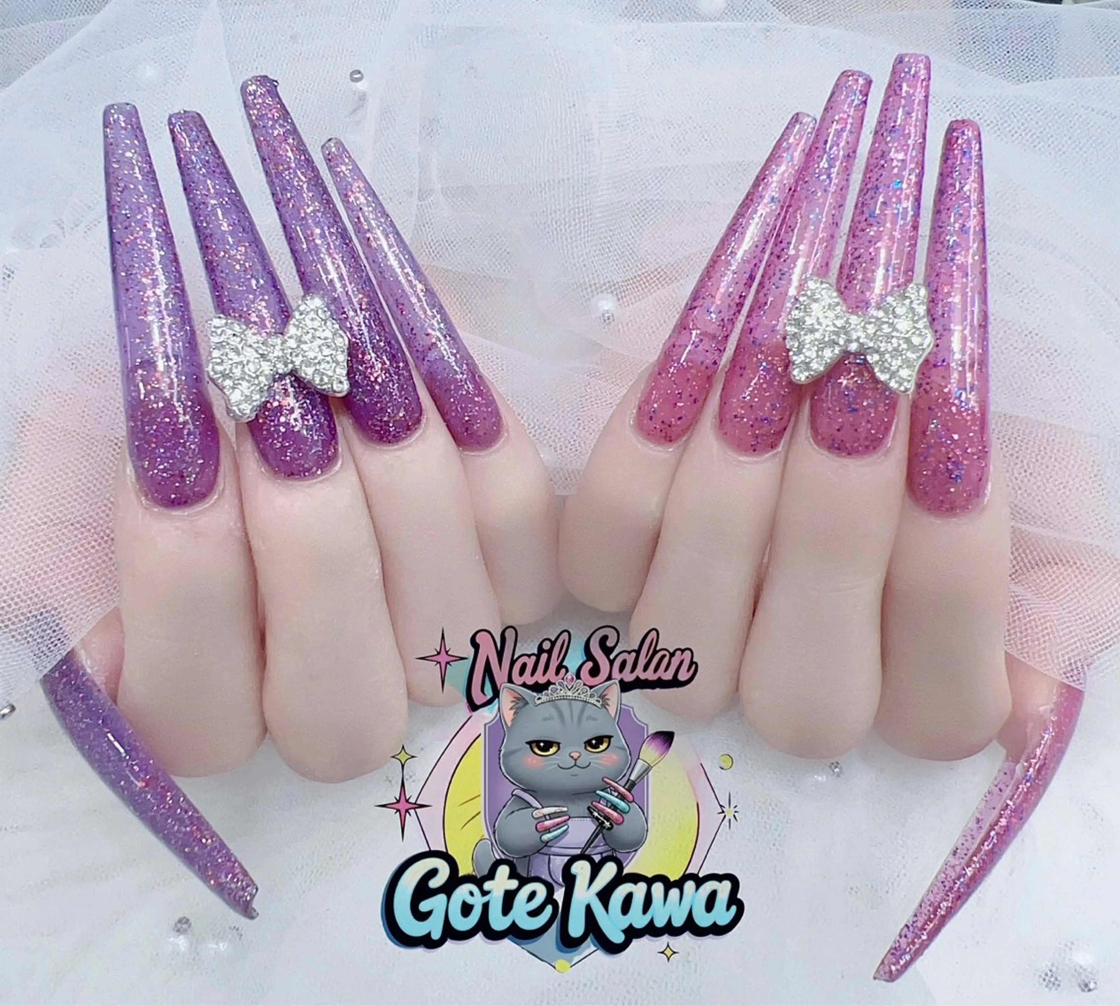 ネイル アートネイル キラキラネイル スカルプネイル ハンドネイル ハンドケア GOTE KAWA Nail Salon(ゴテかわ)所属・Gote Kawa nail salonのネイルデザイン