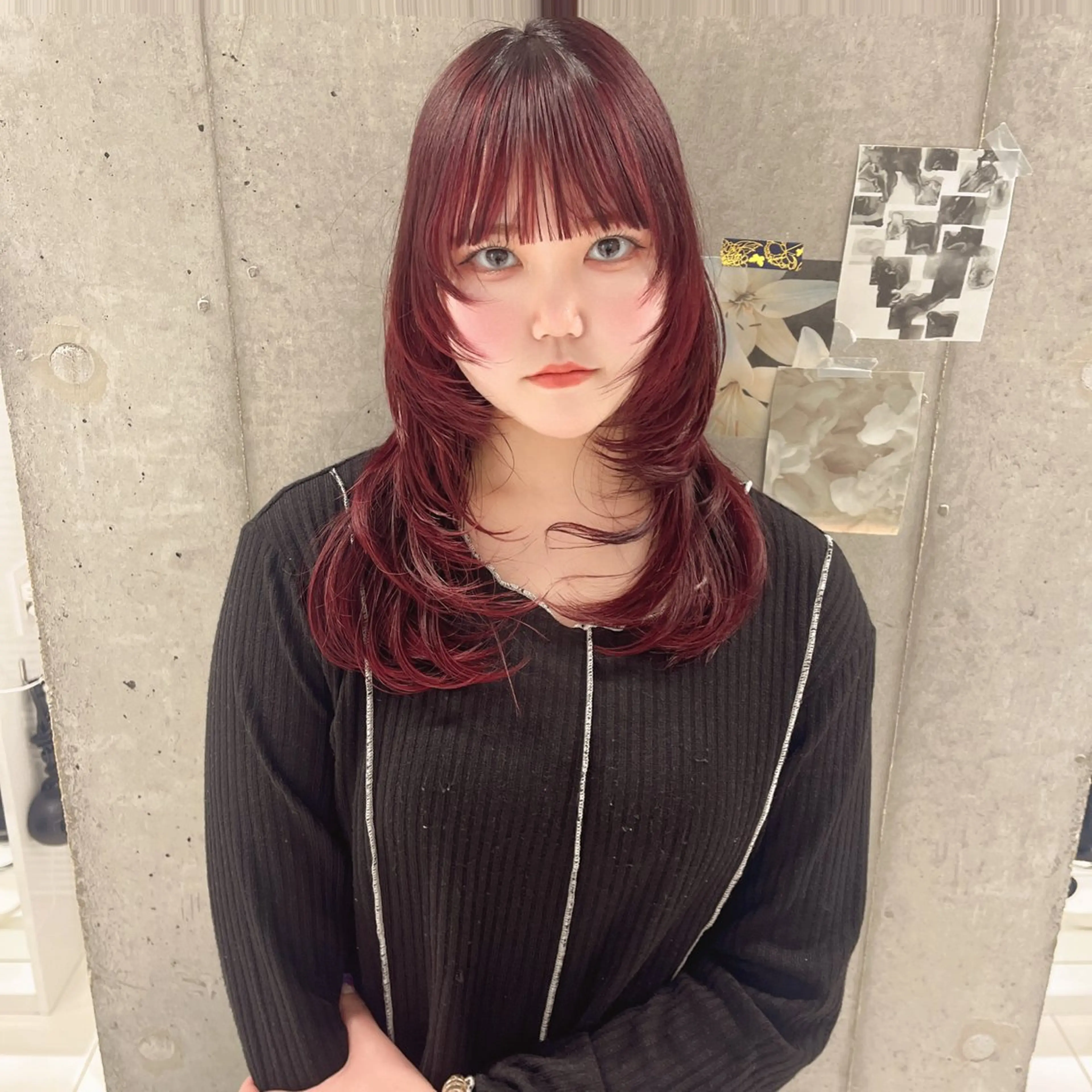 ミディアム カラー ヘアアレンジ ねいるとあいの店キュプレ橘通店所属・harua キュプレ/アイリストのマツエク・マツパデザイン