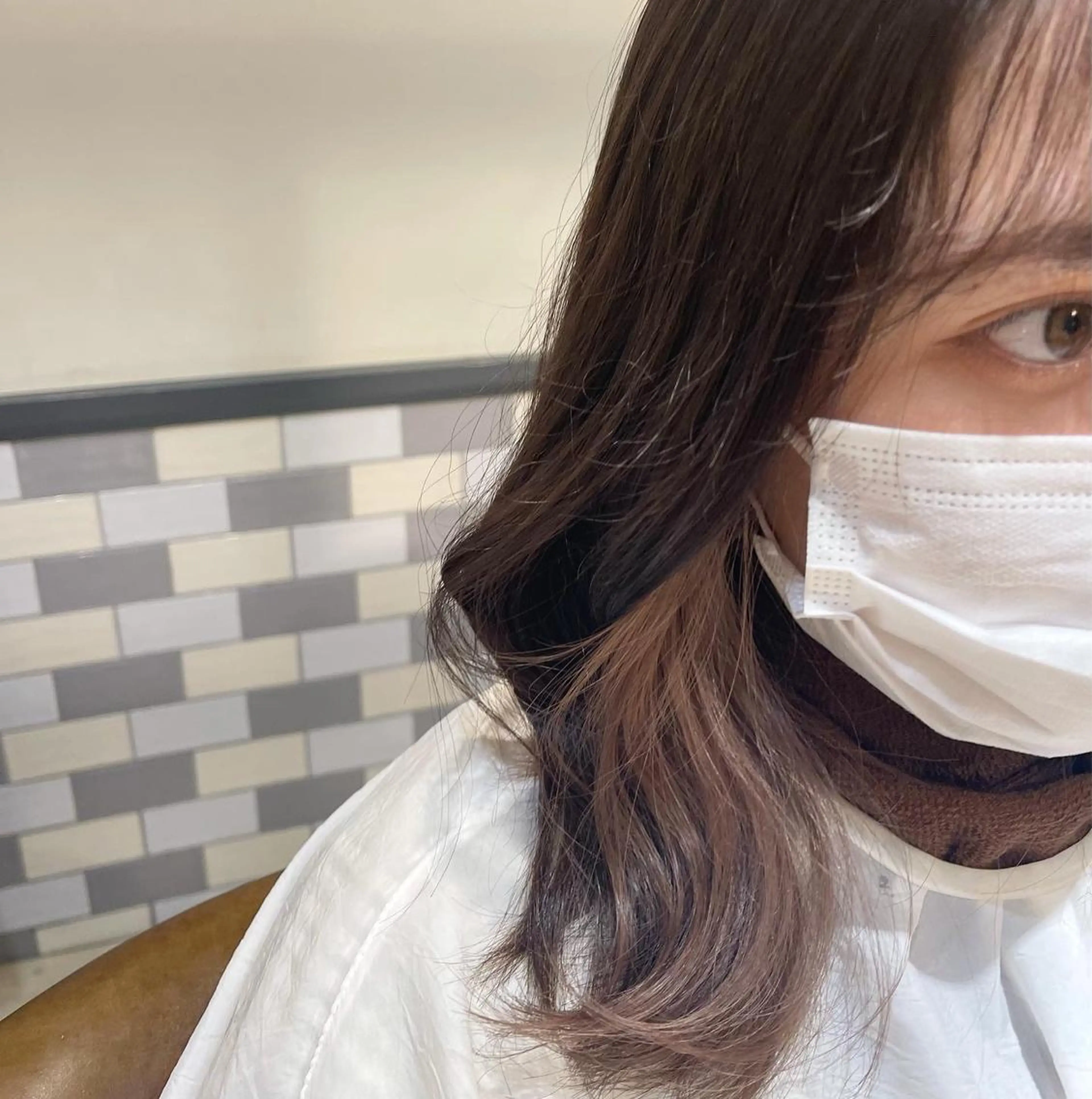 ミディアム カラー ベージュカラー ☁Neolive .Ayana✂️のヘアスタイル