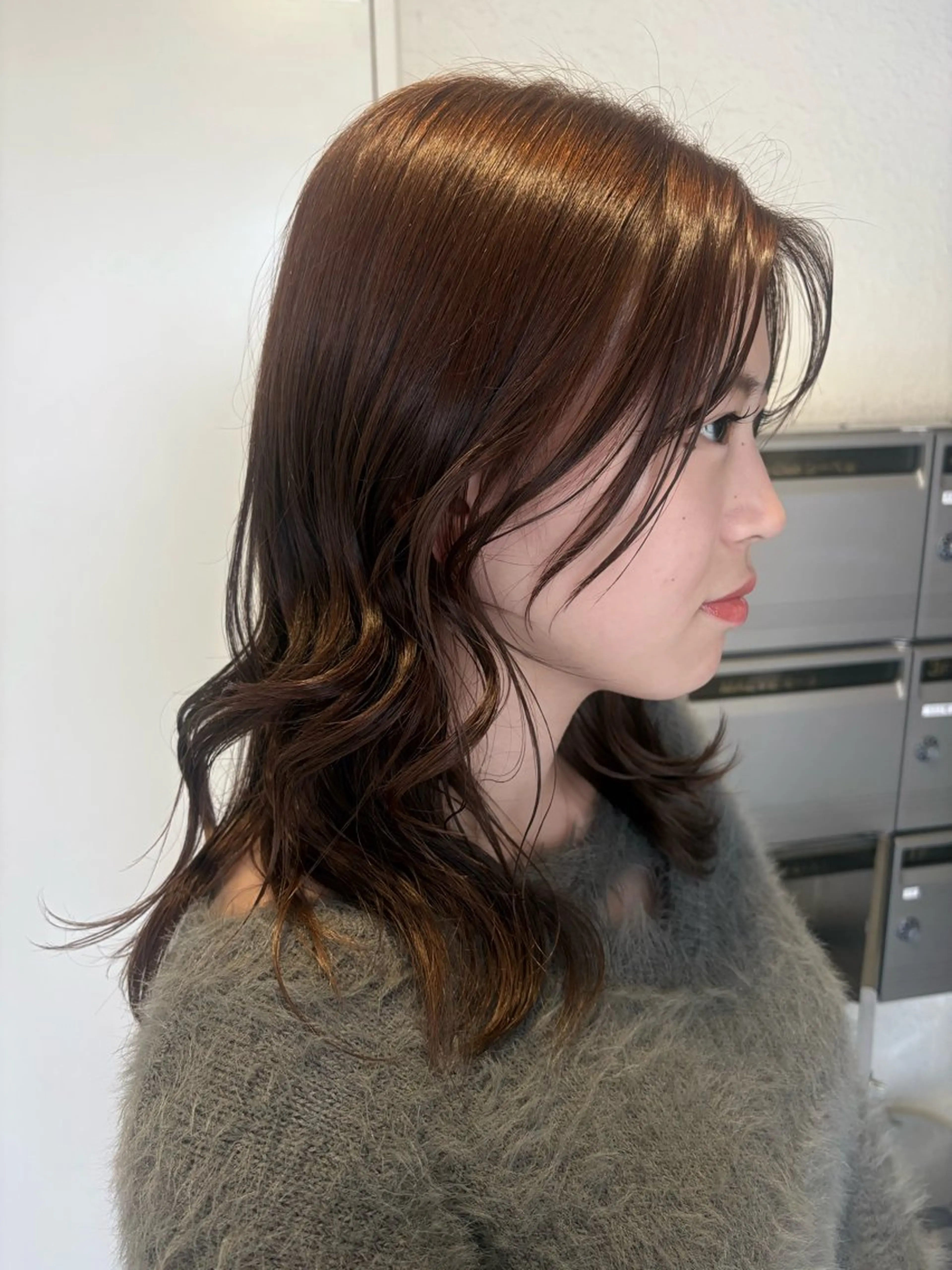 ミディアム ヘアカラー siki yuikaのヘアスタイル