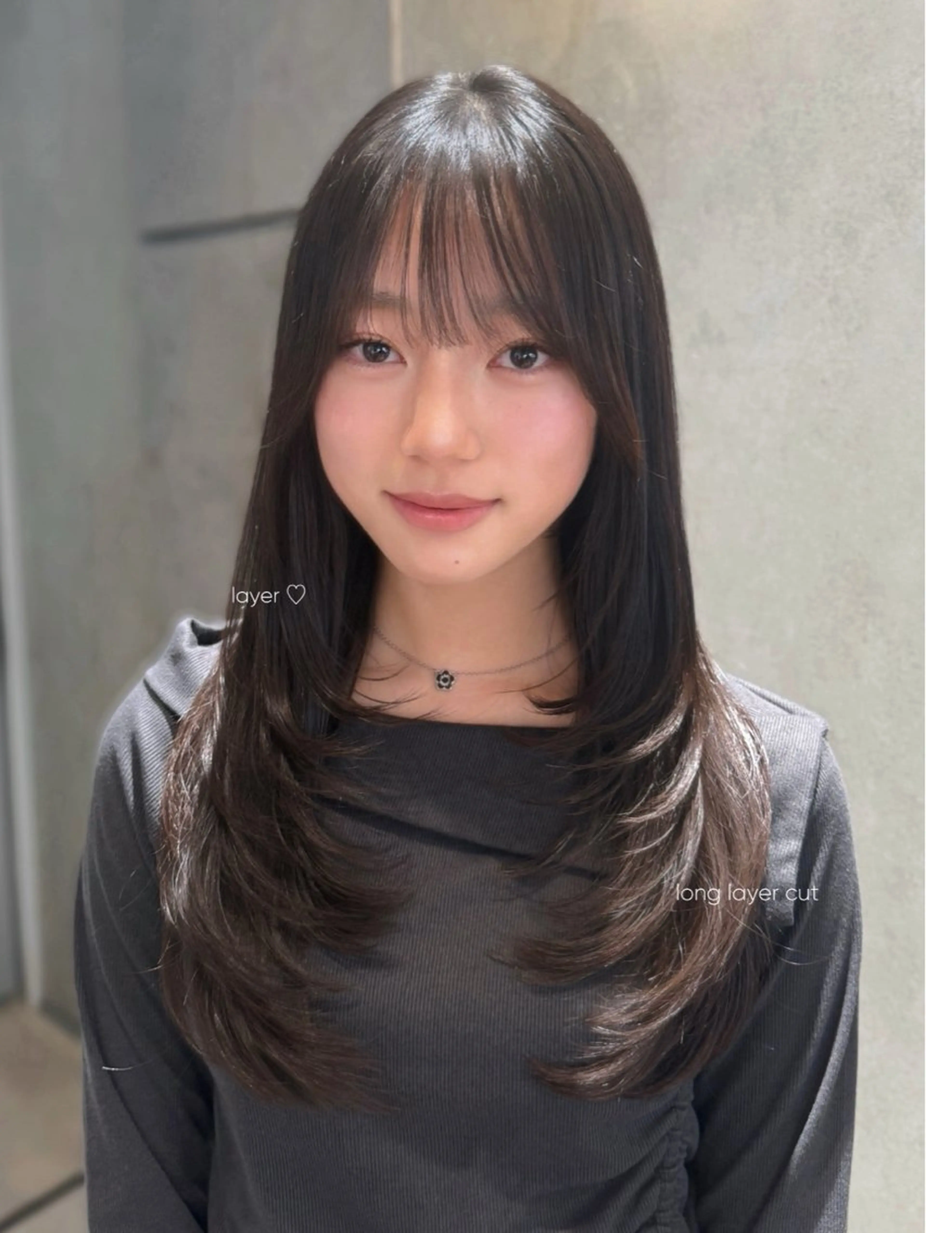 ロング カット yuuri🎀/大宮 /韓国ヘア/レイヤーのヘアスタイル