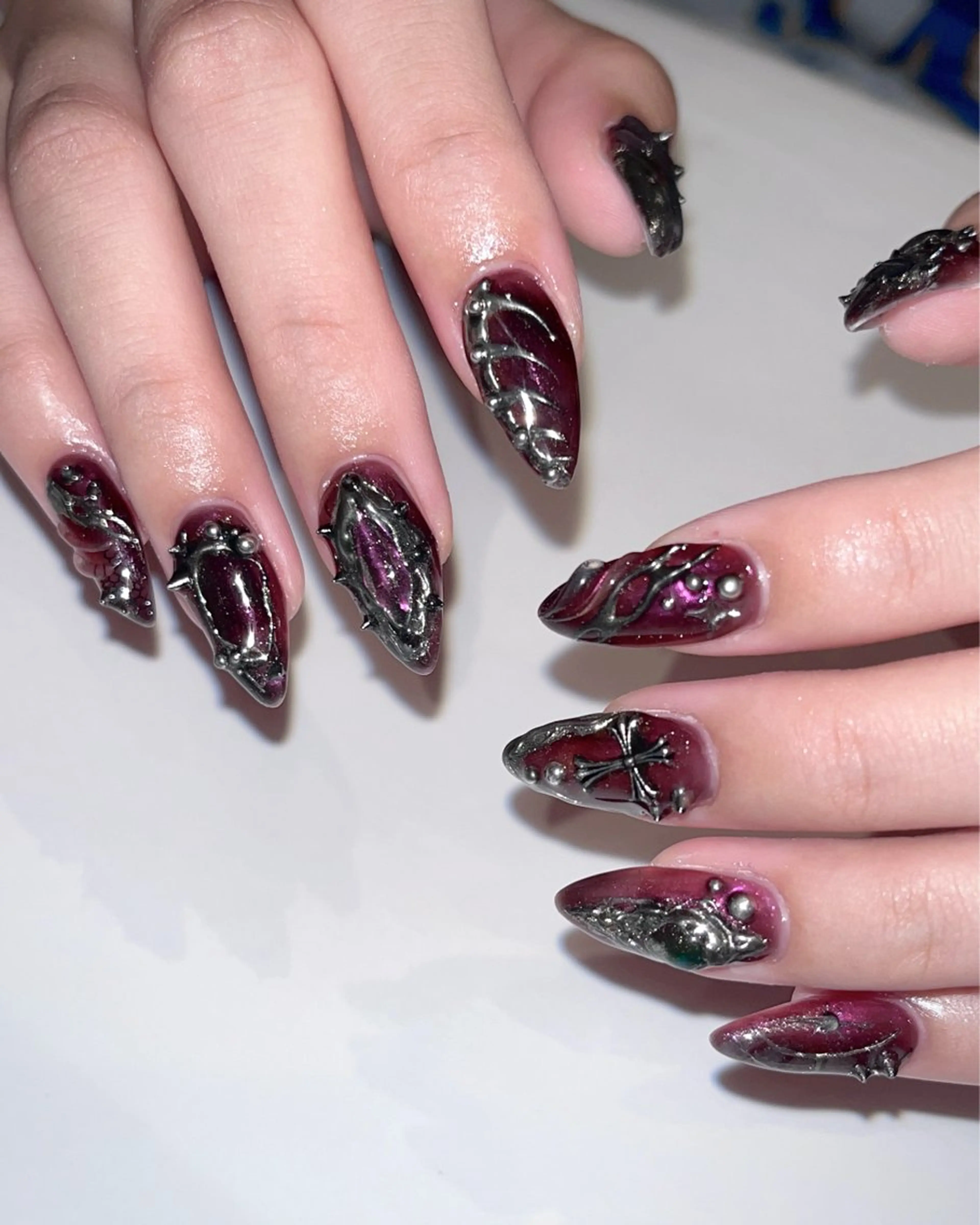 ネイル ハンドネイル moca  心斎橋店所属・moca心斎橋店 Aina🐈‍⬛🤍のネイルデザイン