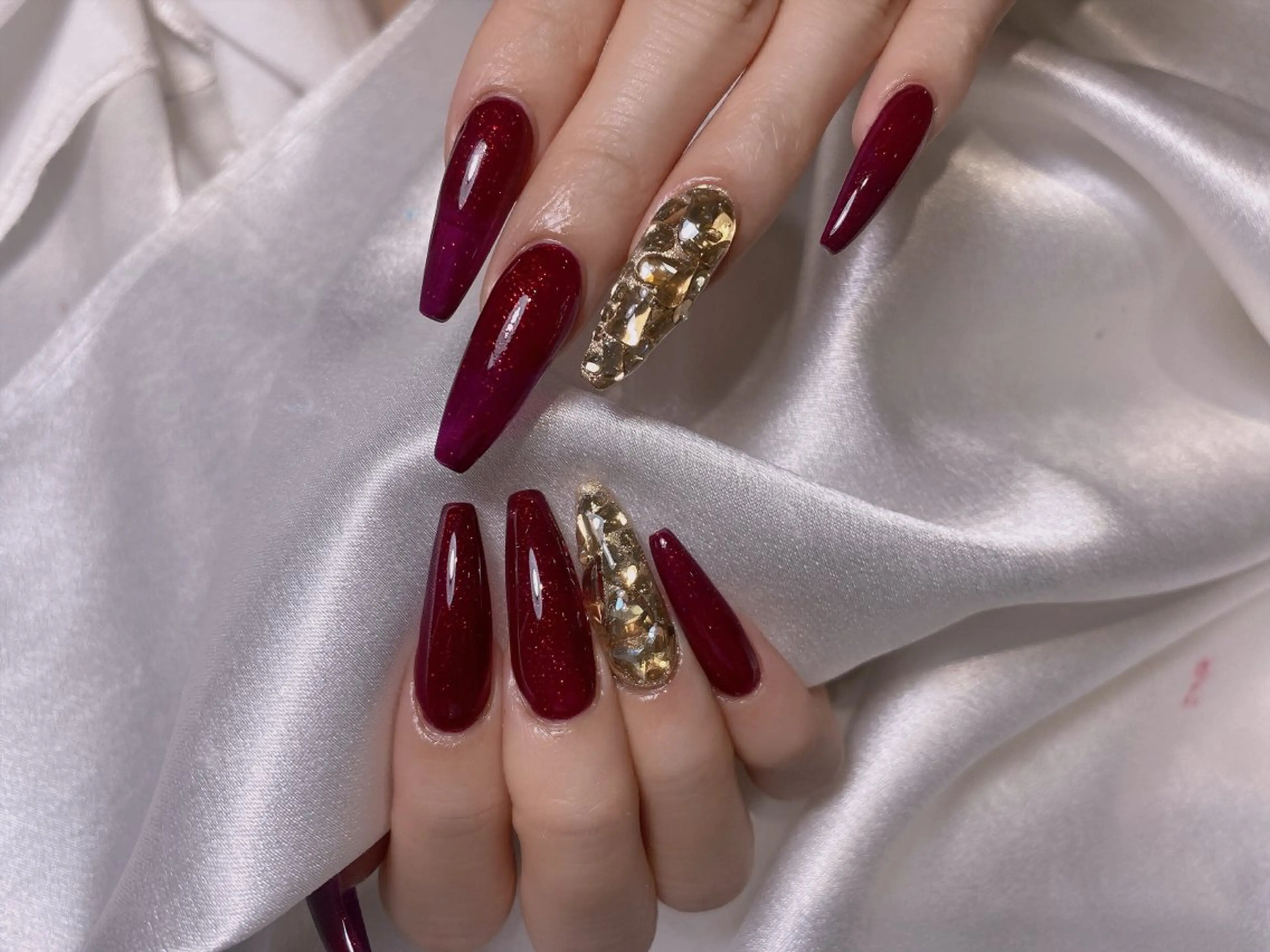 【チップスカルプ】長さ出しデザイン2本シンプルコースの写真