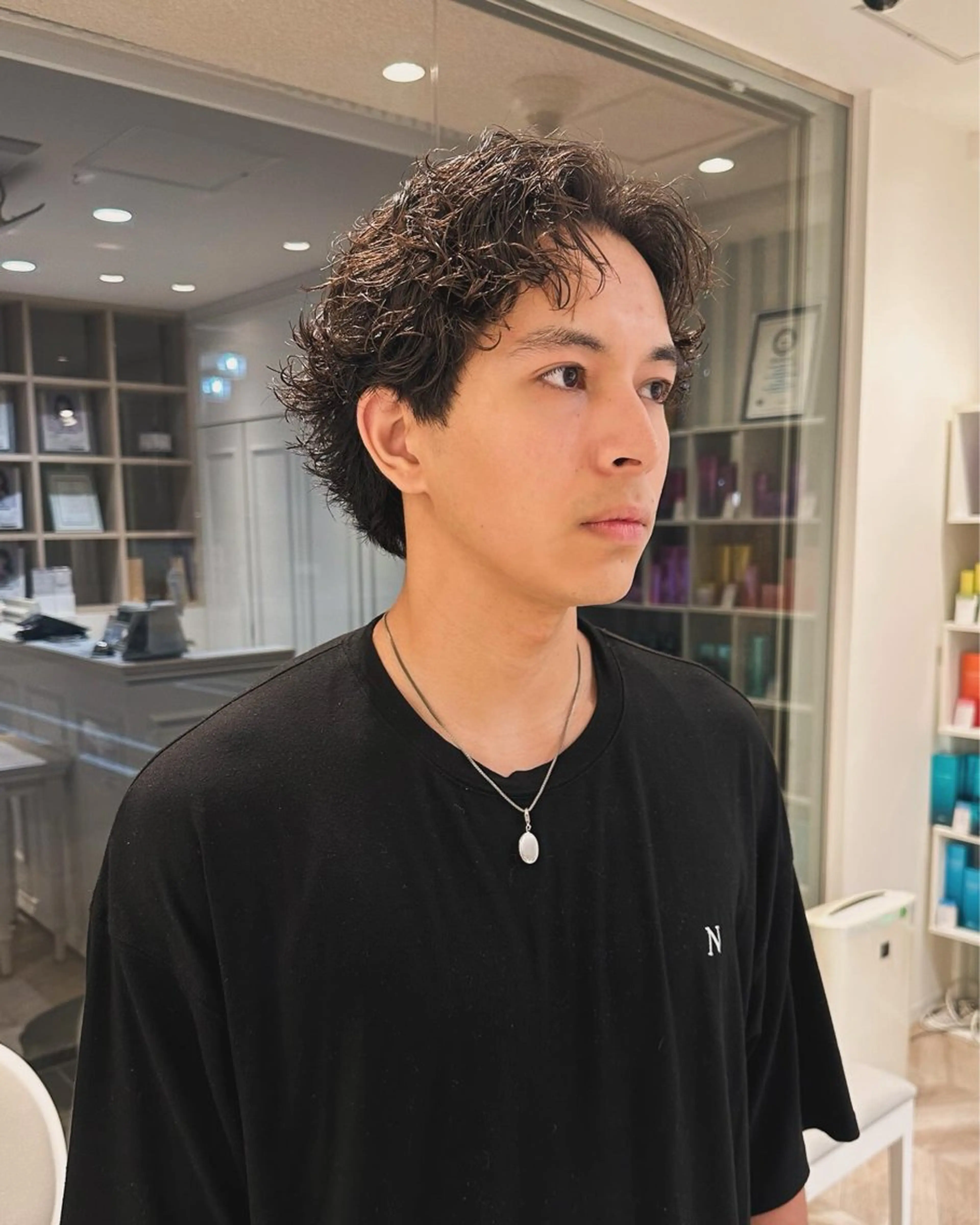 ミディアム パーマ パーマ/ハイトーン スパイキー/神田正紀のヘアスタイル