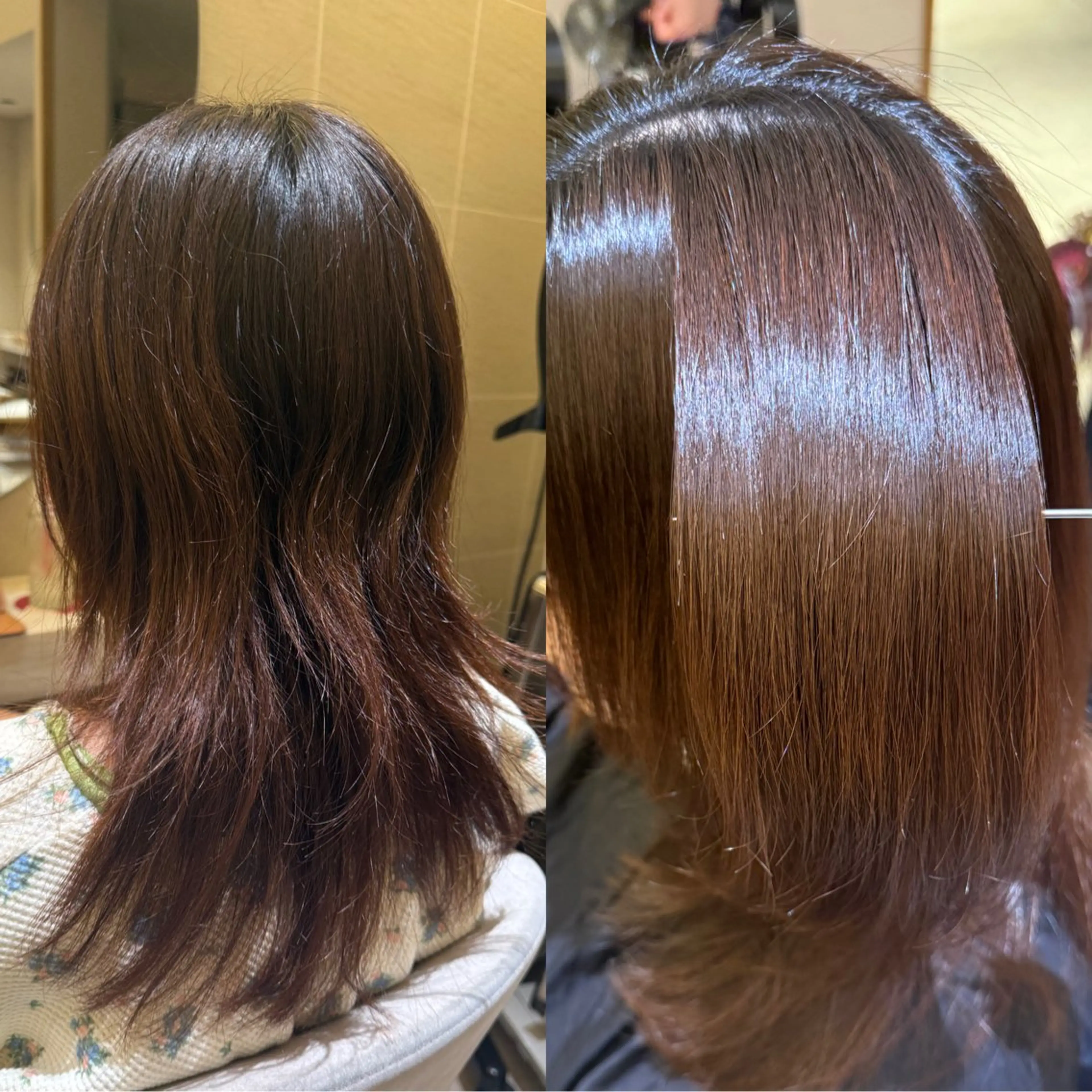 ミディアム 縮毛矯正 酸性ストレート/ ちさとのヘアスタイル