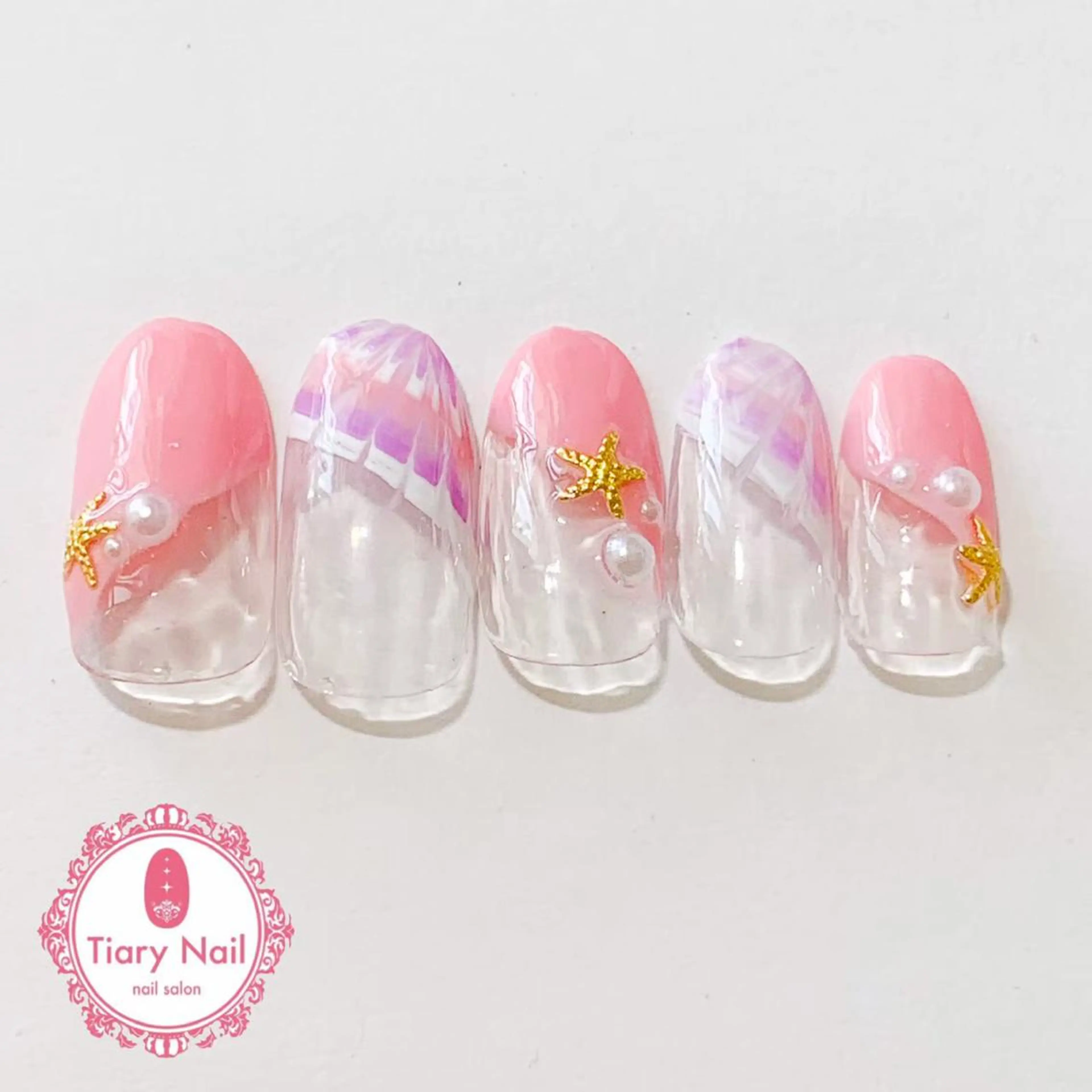 ネイル 桜ネイル 長さ出し オフィスネイル スカルプネイル シンプルネイル 💗🪽Tiary Nail🪽💗のネイルデザイン