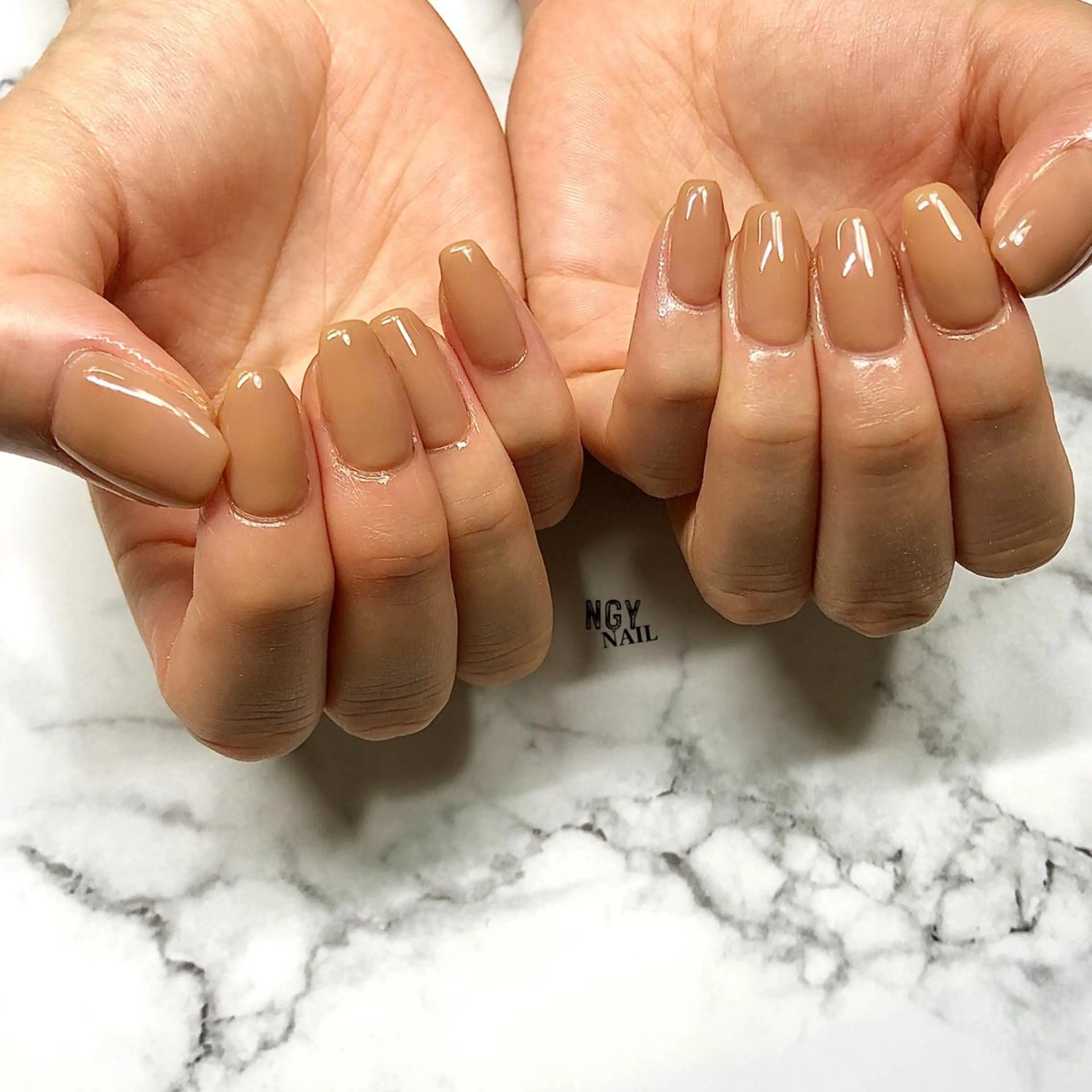 ネイル ジェルネイル オフィスネイル ワンカラーネイル パラジェル シンプルネイル ハンドネイル NAIL NOWのネイルデザイン