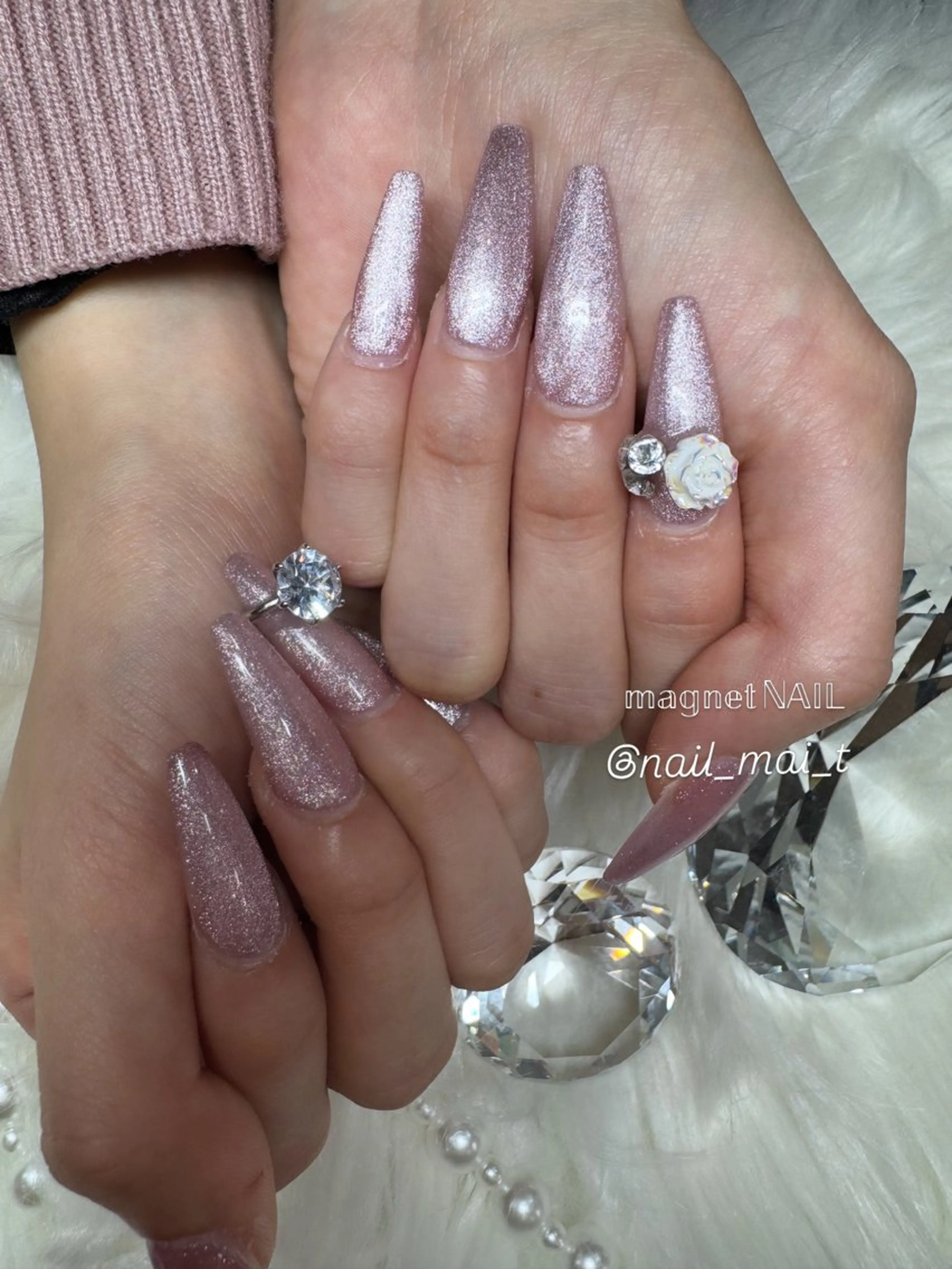 ネイル マグネットネイル ハンドネイル ꕤ︎︎牧野 麻衣ꕤ︎︎のネイルデザイン