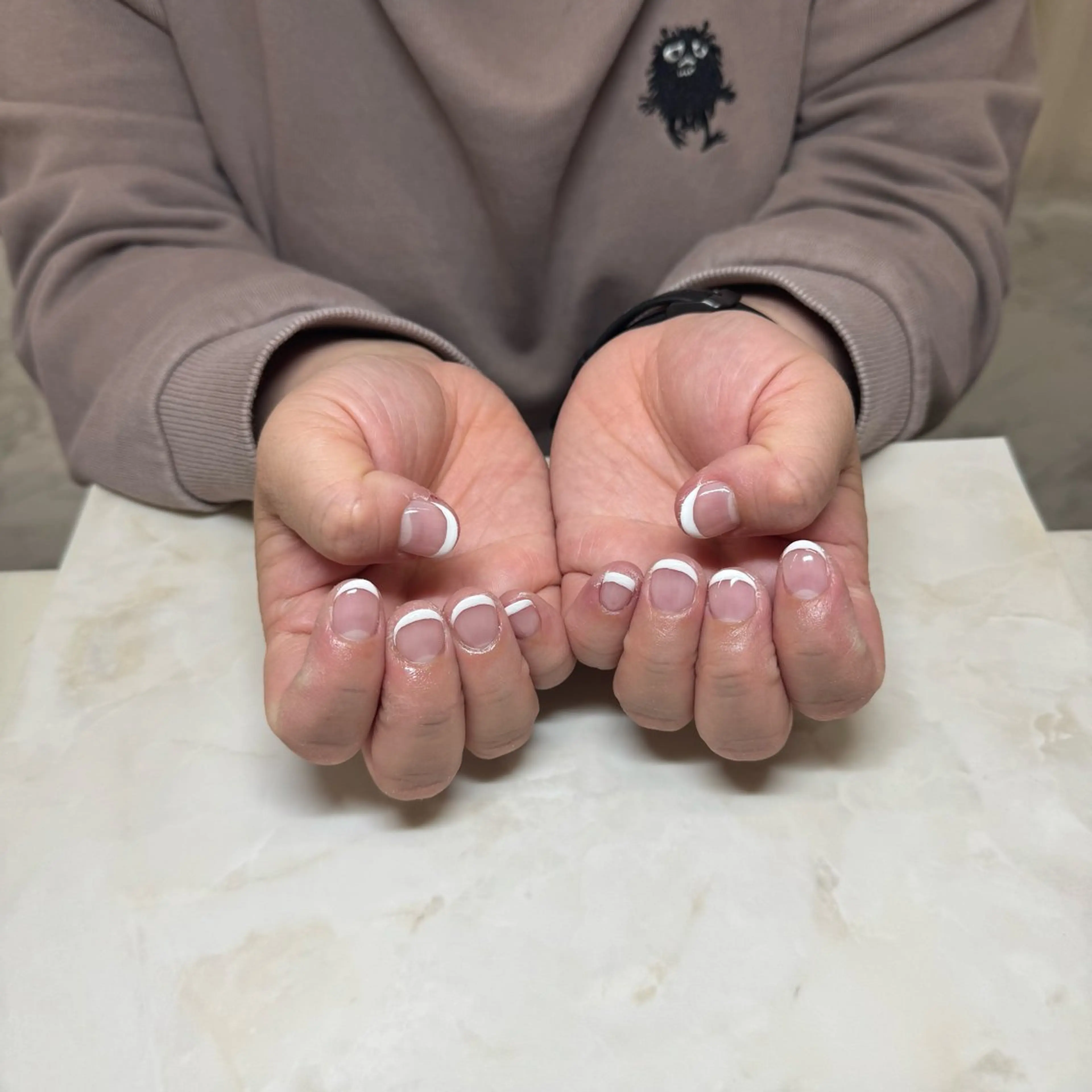 ネイル フレンチネイル 赤色 beauty  salon  Attc 上小田井店所属・attic上小田井店 RINKAのネイルデザイン