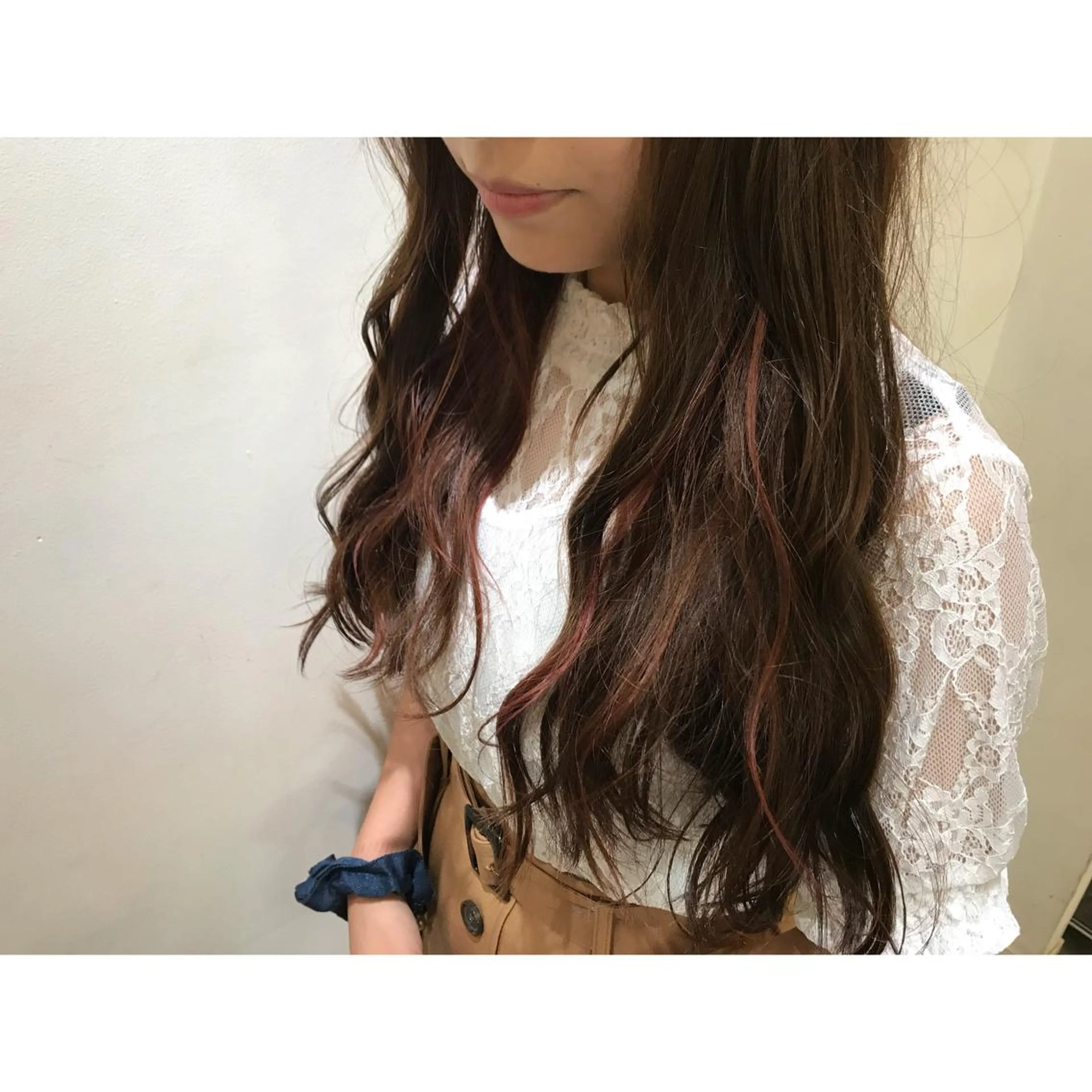 ロング カラー インナーカラー ピンクカラー トリートメント 坂西 春果のマツエク・マツパデザイン