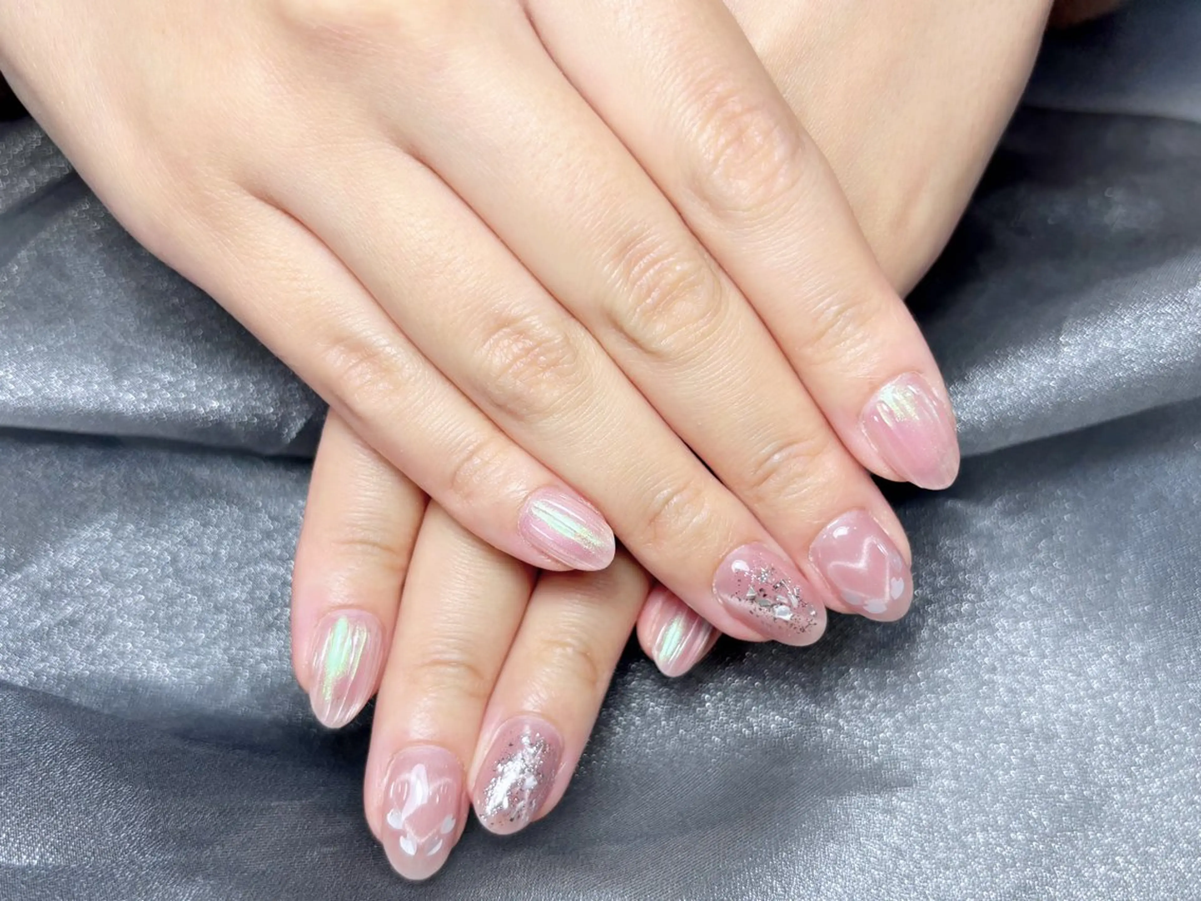 ネイル ハンドネイル H3 Nail Tsuki🦋💙のネイルデザイン