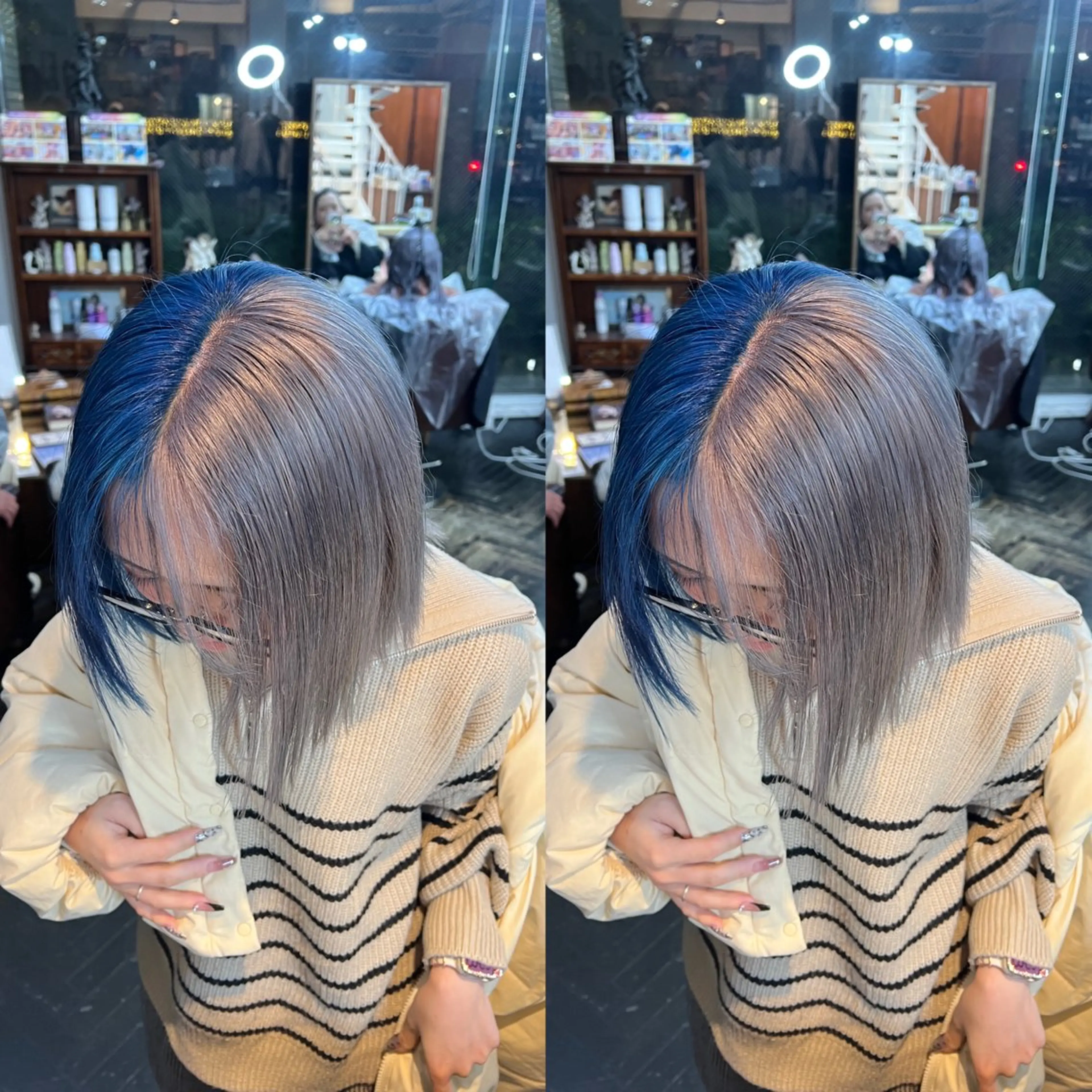 ミディアム カラー ヘアカラー トリートメント レイヤー/ボブ/ ミニボブ/AOIのヘアスタイル