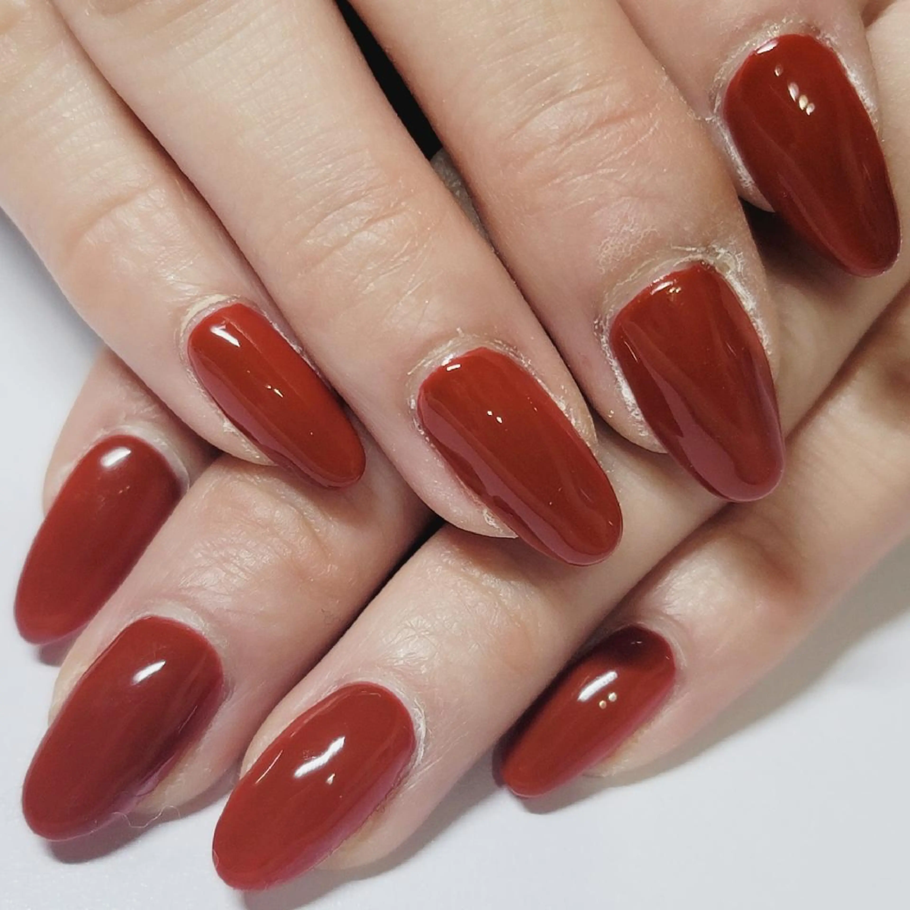 ネイル ボルドー ワンカラーネイル ハンドネイル よしだ ひろきのネイルデザイン