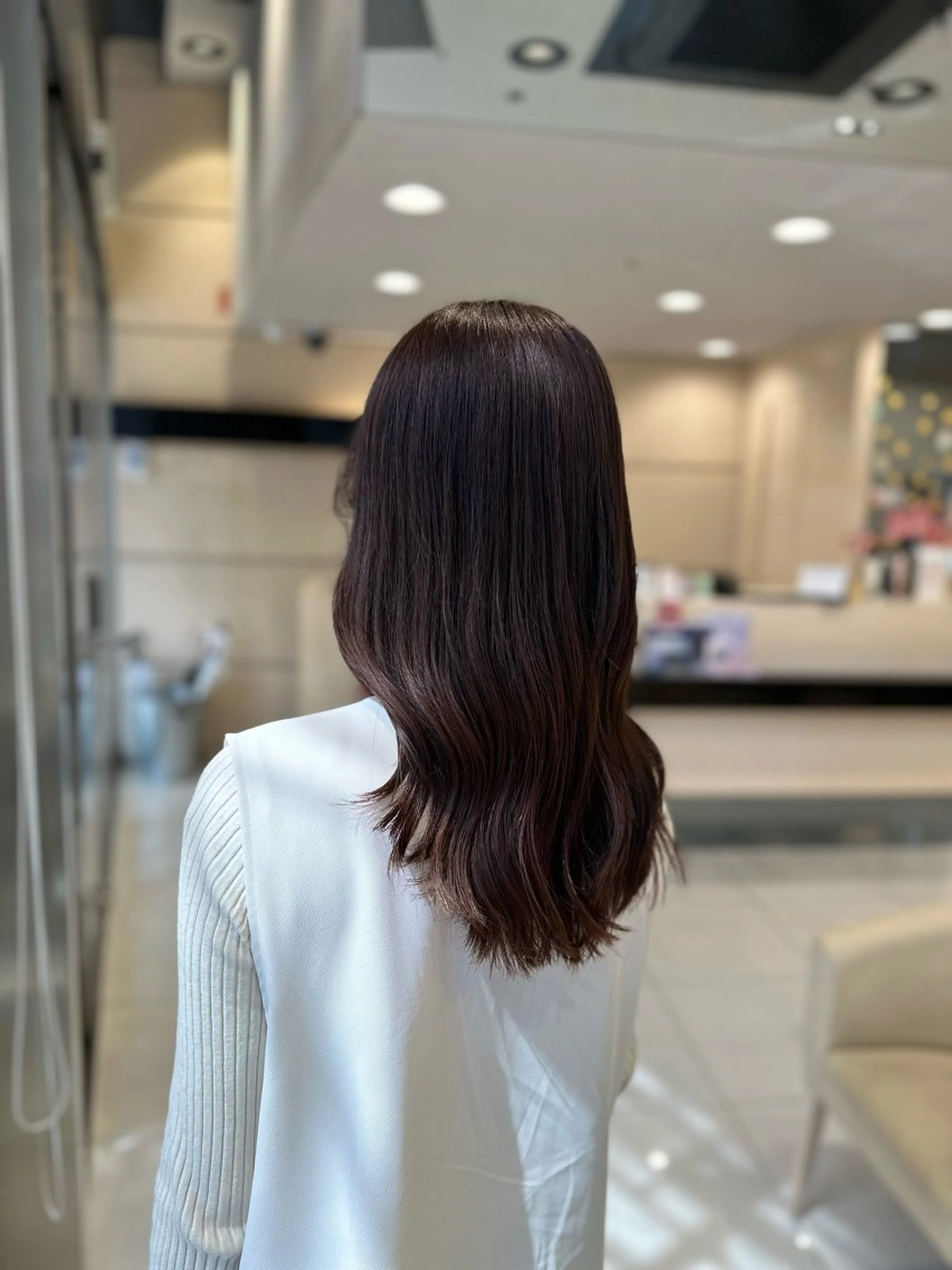 ミディアム カラー カット ヘアカラー クロスパーマ/うる艶 カラー/Kurumiのヘアスタイル