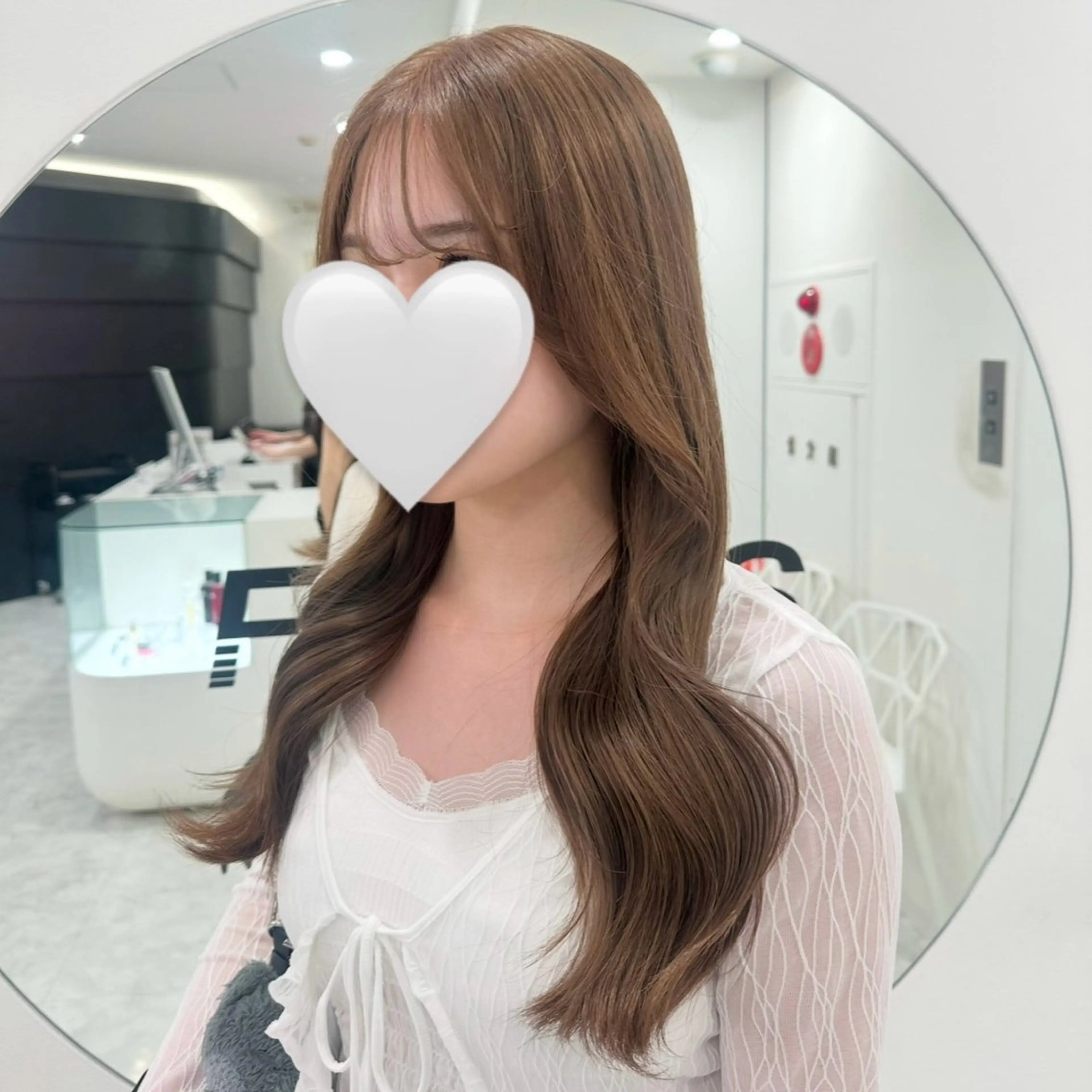 ロング ヘアカラー トリートメント ヘッドスパ ヘアセット 韓国ガーリー🤍ハイ トーン🤍Ayanaのヘアスタイル