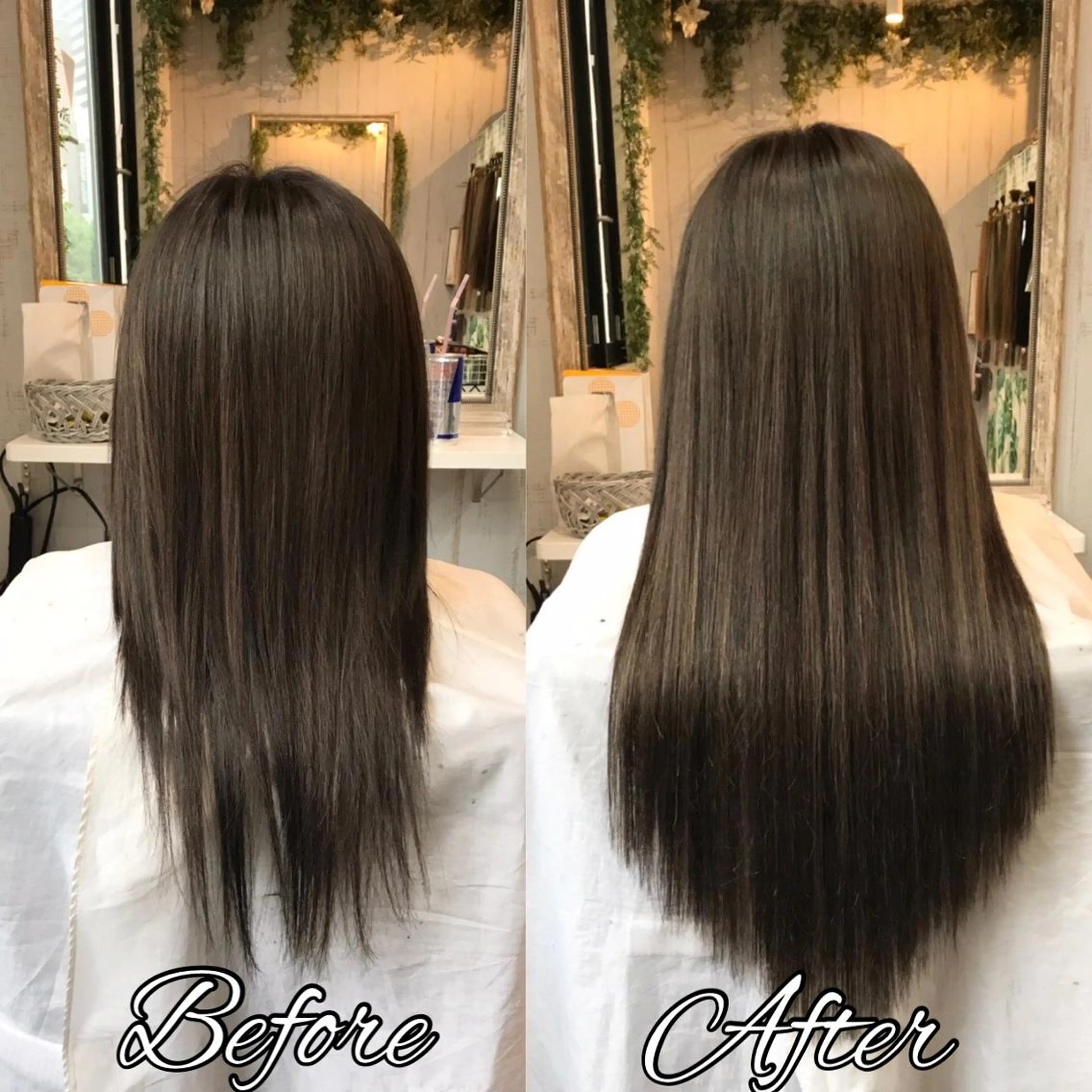 ロング カラー チビ編み込みエクステ シールEXどぅ〜すのヘアスタイル