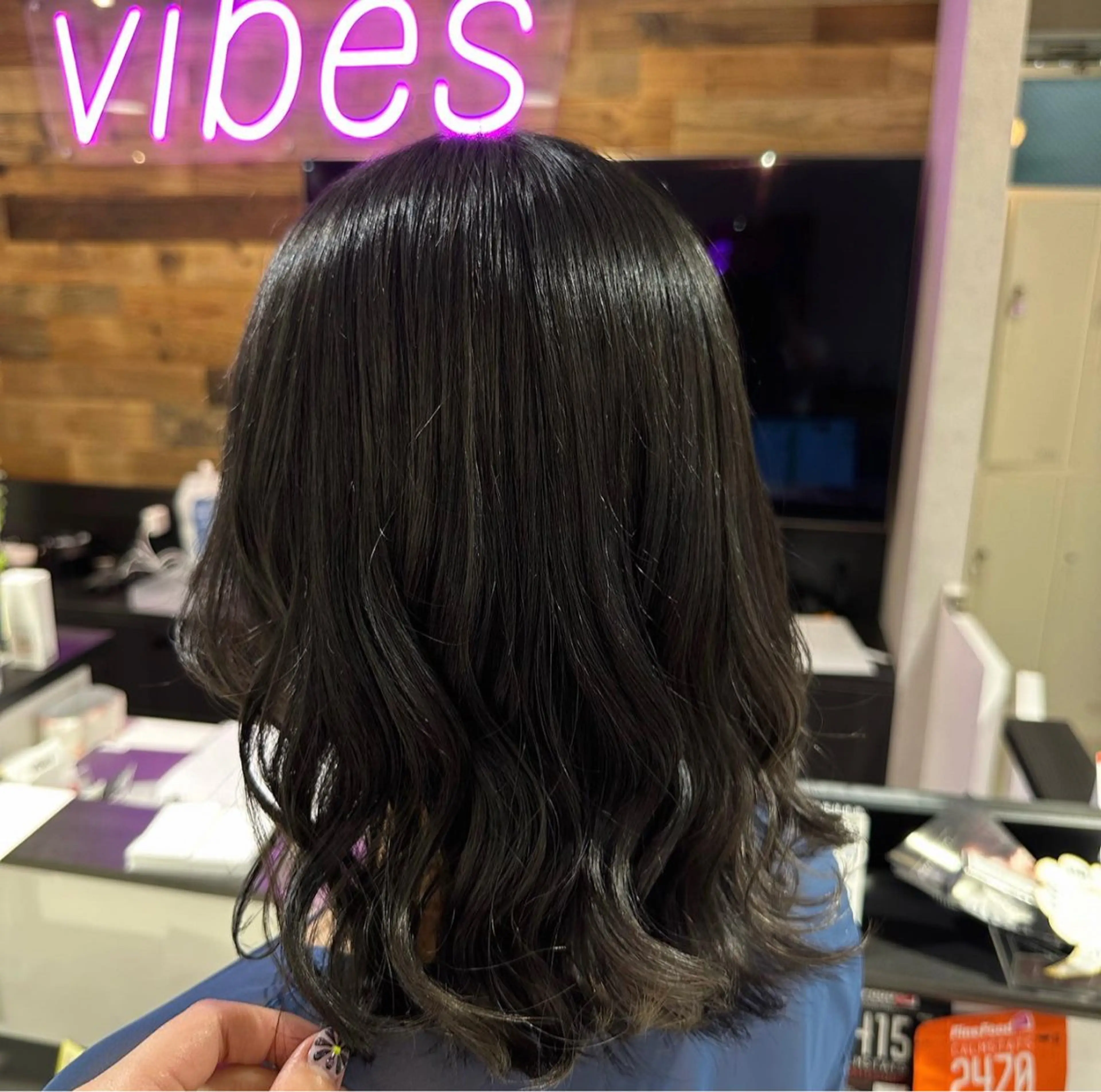 セミロング カラー 縮毛矯正／ダブル カラー／はづき☘️のヘアスタイル