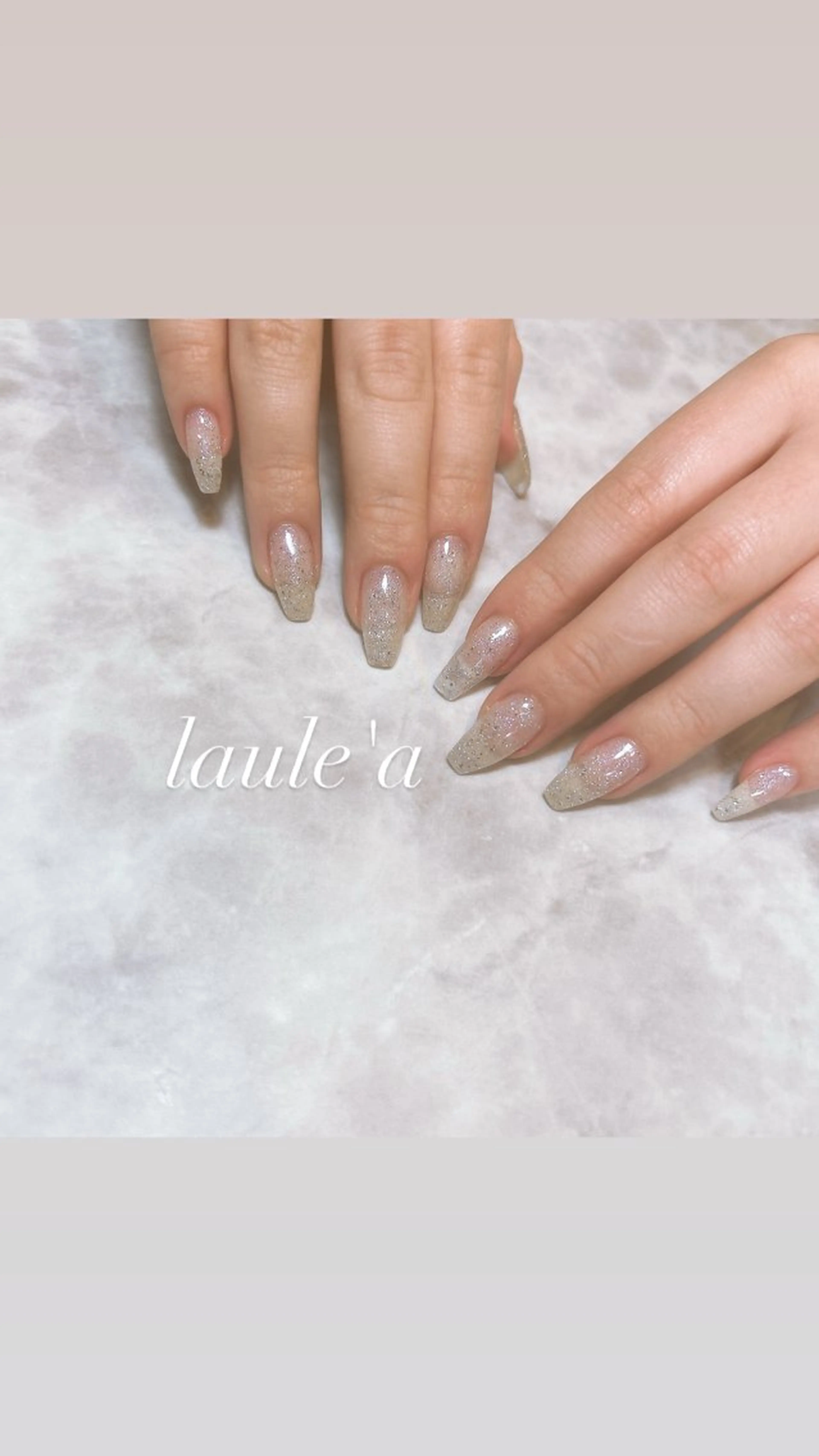 ネイル ラメ(グリッター) シンプルネイル ハンドネイル laule'a 𓆸 “ラウレア”のネイルデザイン