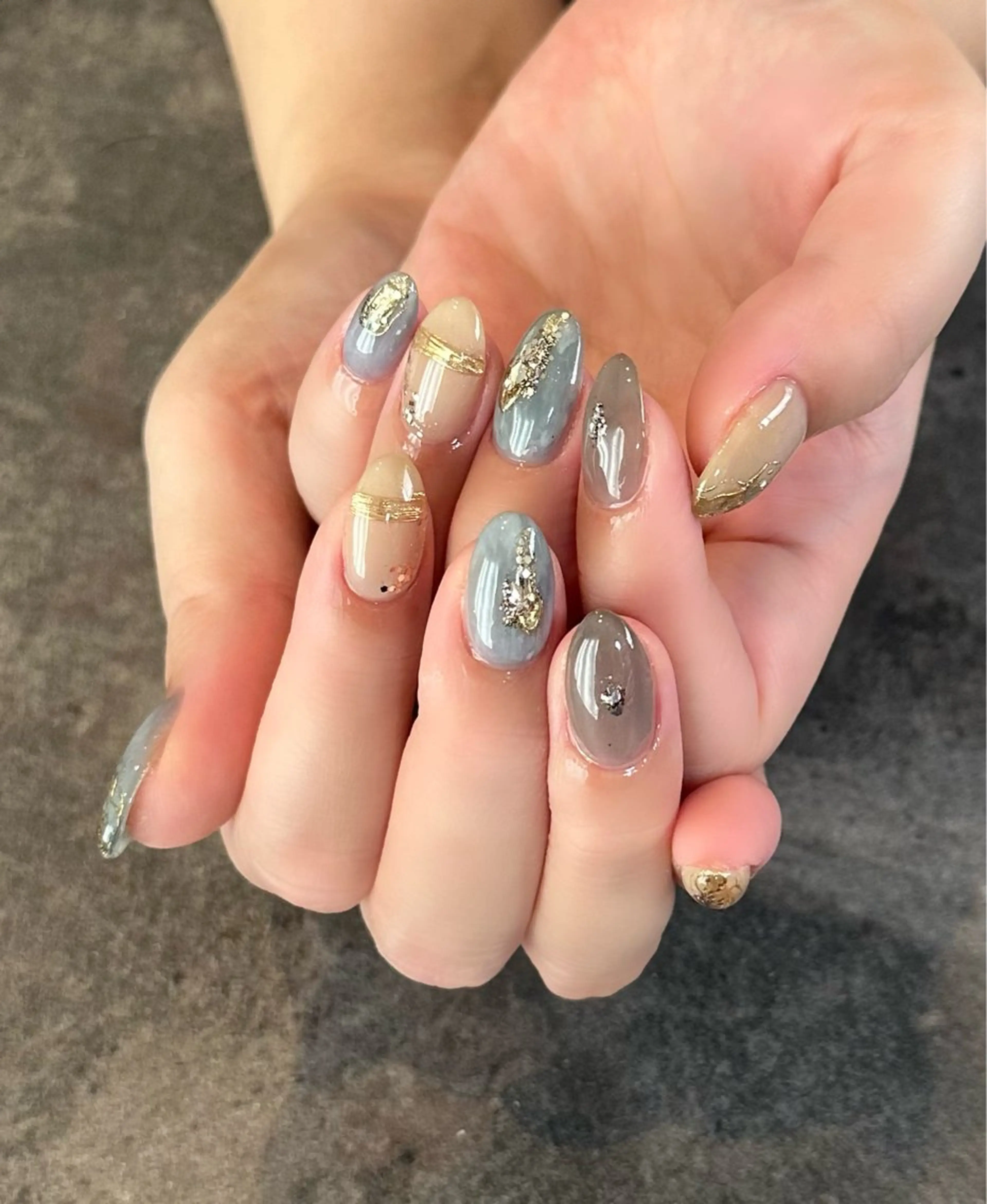 ネイル チークネイル フラワーネイル ジェルネイル 大理石ネイル(マーブル) ニュアンスネイル nail salon amanoのネイルデザイン